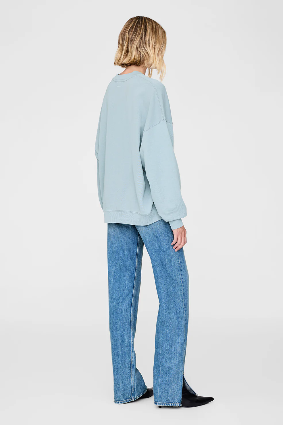 Miles Oversized Sweatshirt Letterman - Pastel Blue