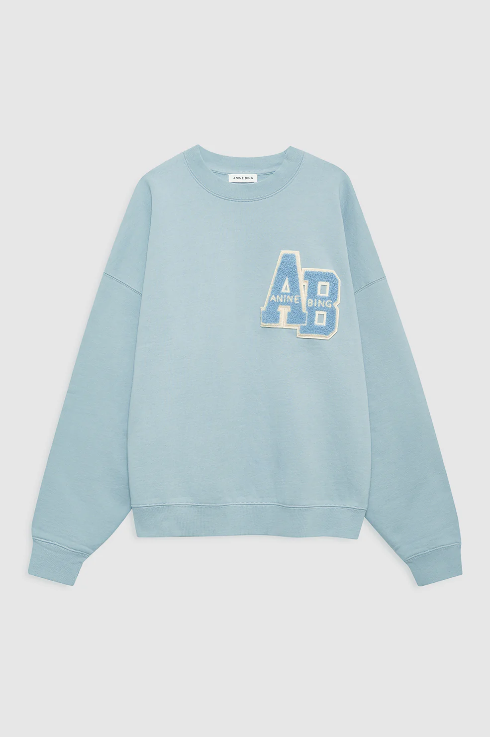Miles Oversized Sweatshirt Letterman - Pastel Blue