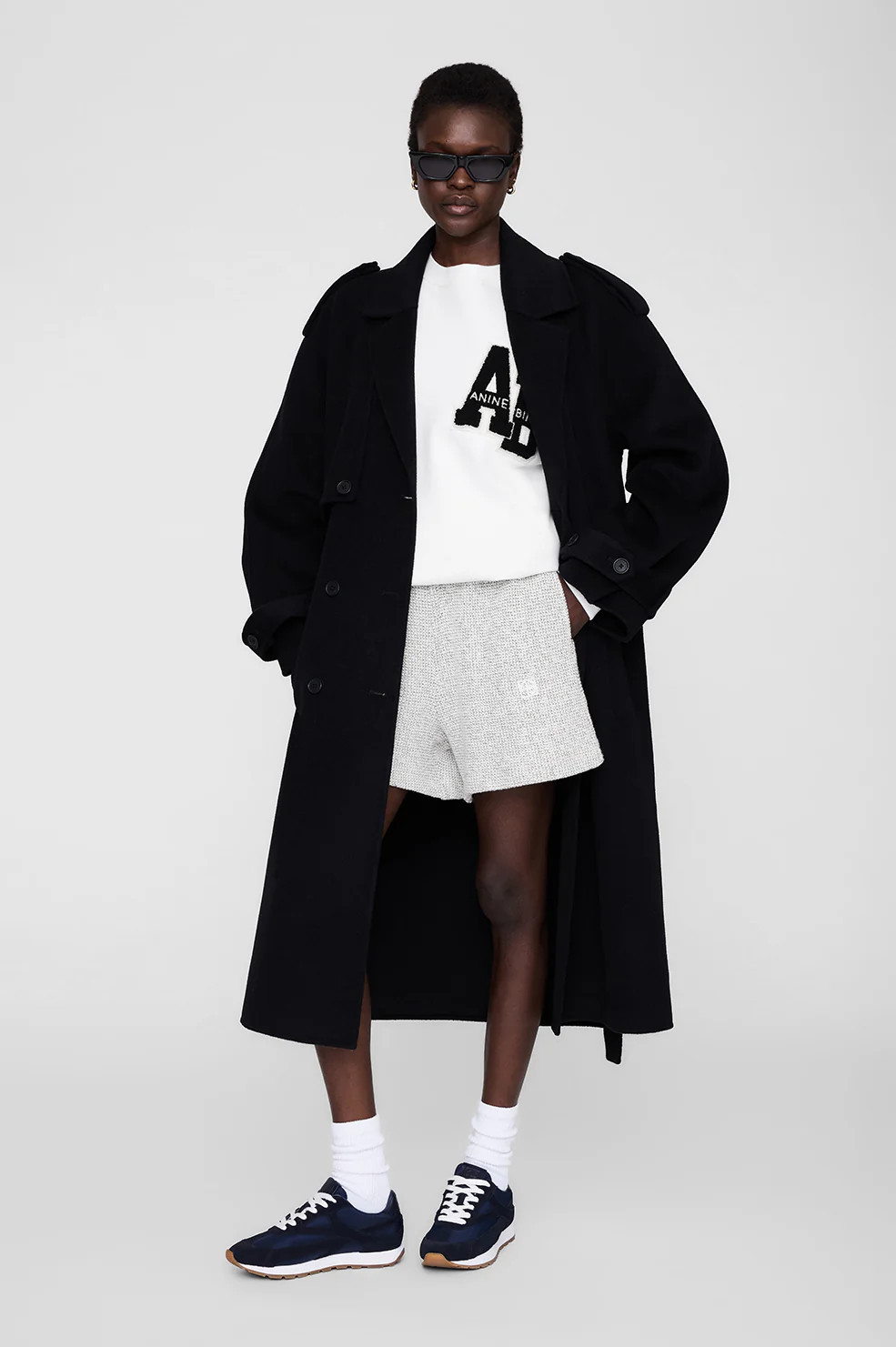 Kam Short Framed Monogram - Ivory And Black