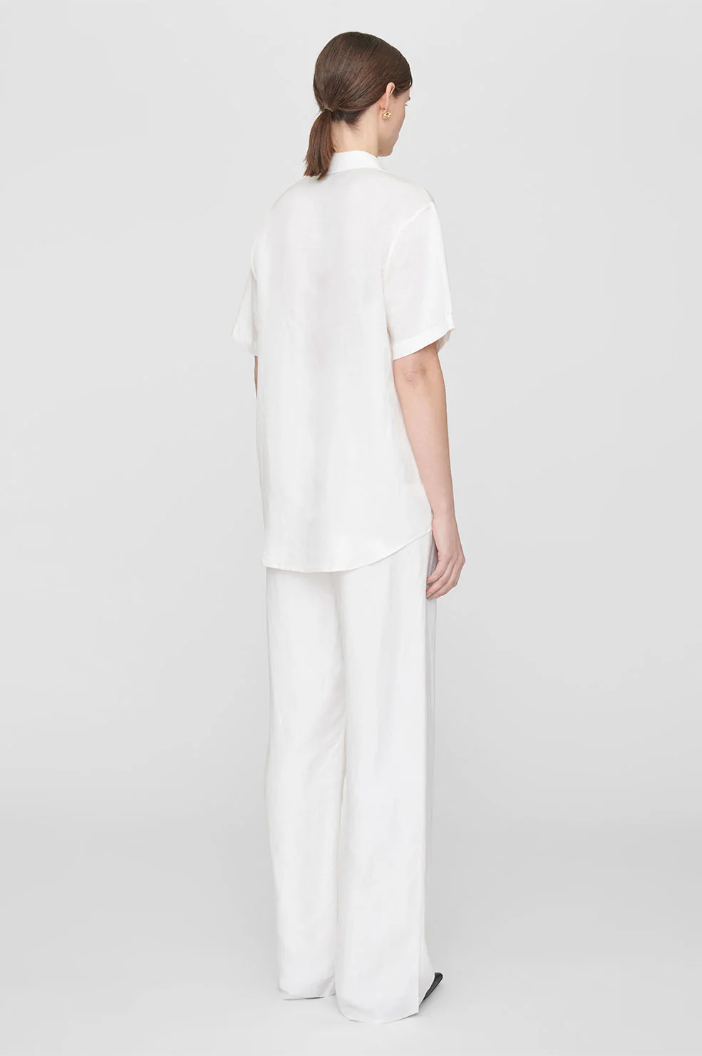Bruni Shirt - White Linen Blend