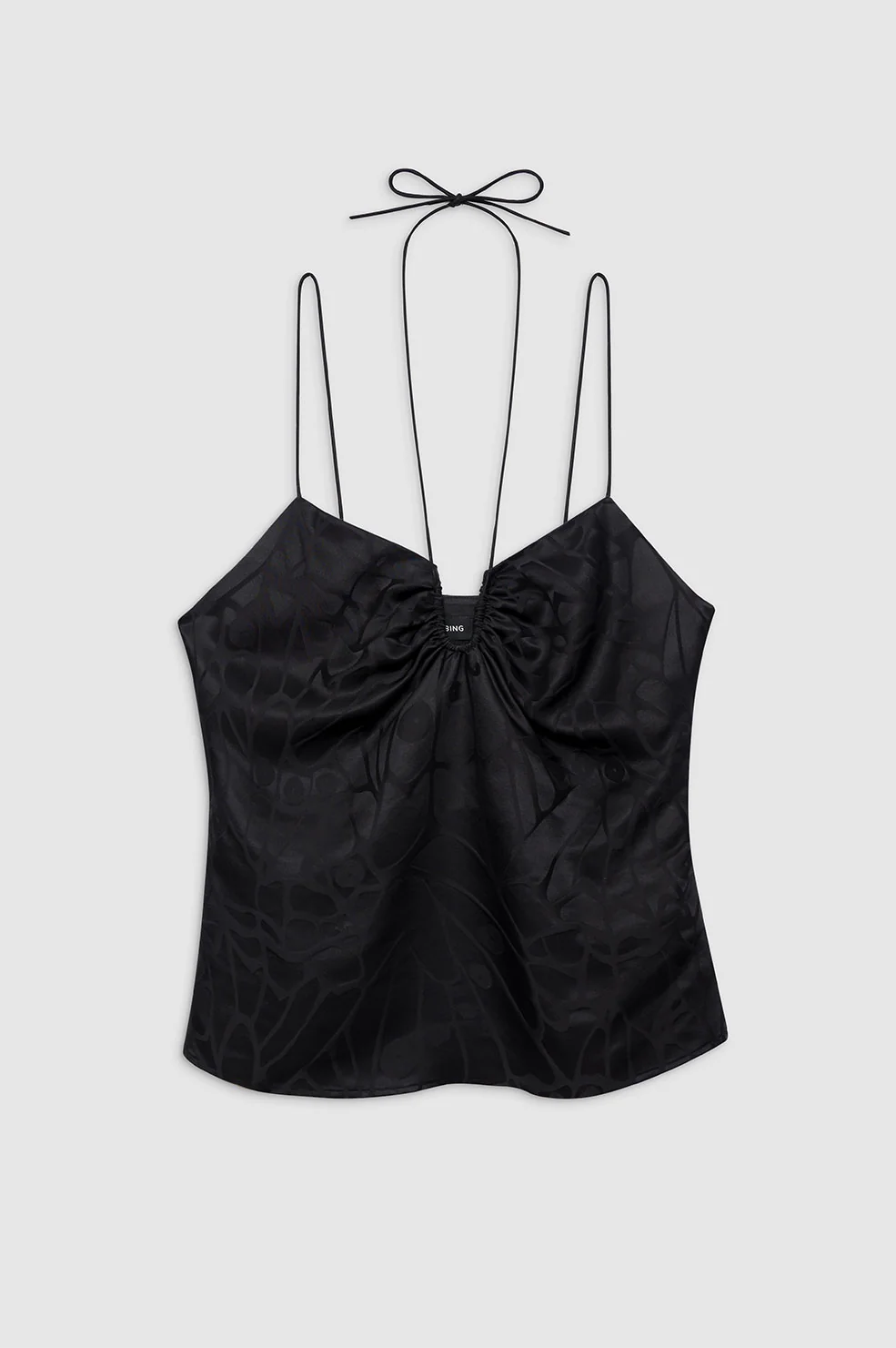 Papillon Top - Black Butterfly Jacquard