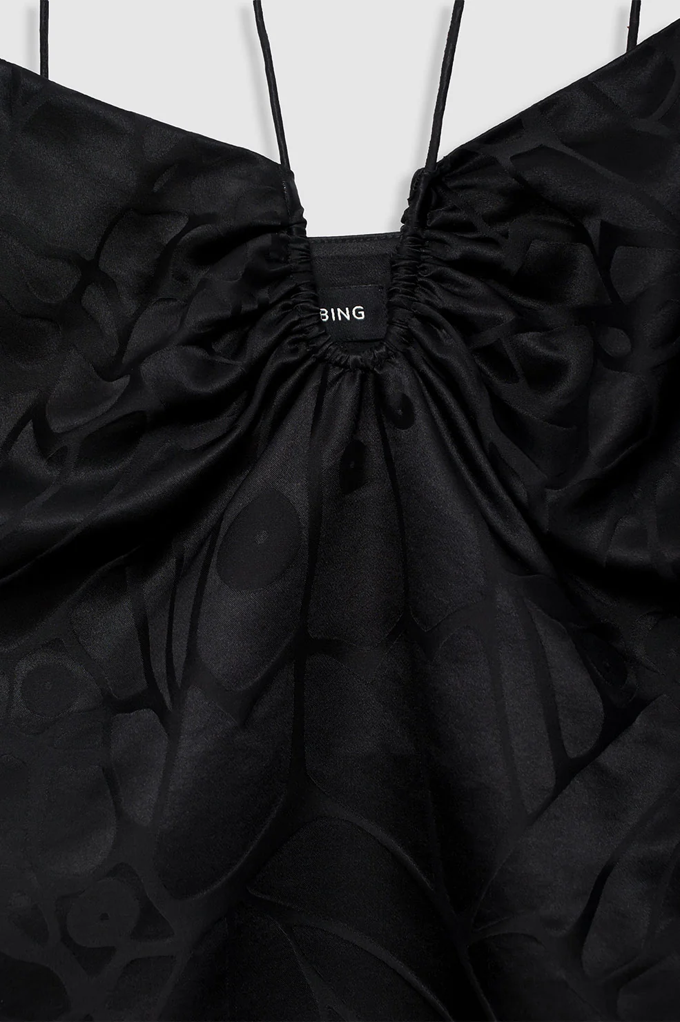 Papillon Top - Black Butterfly Jacquard