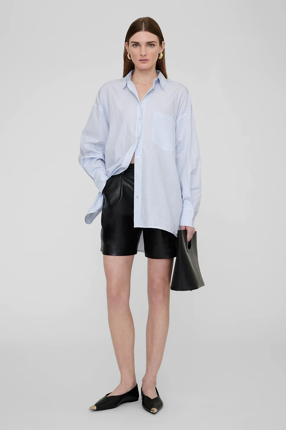 Chrissy Shirt - Blue And White Stripe