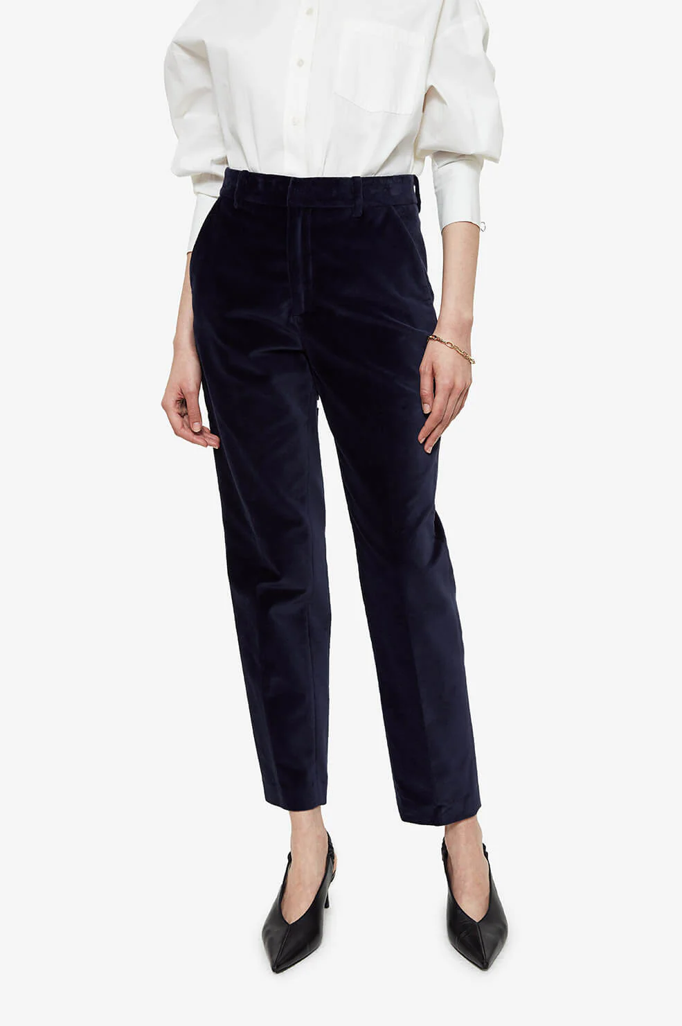 Ella Velvet Trousers - Ink