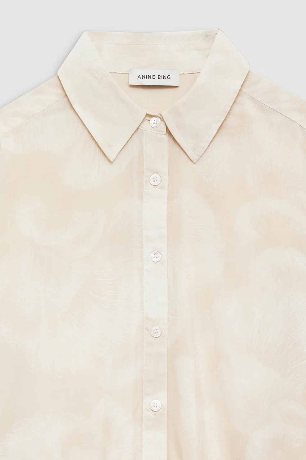 Braxton Shirt - Oat Mushroom Print