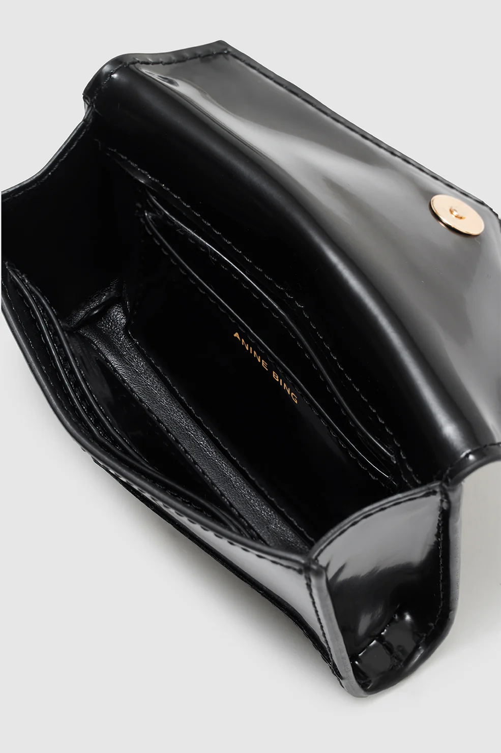 Elly Wallet - High-Shine Black
