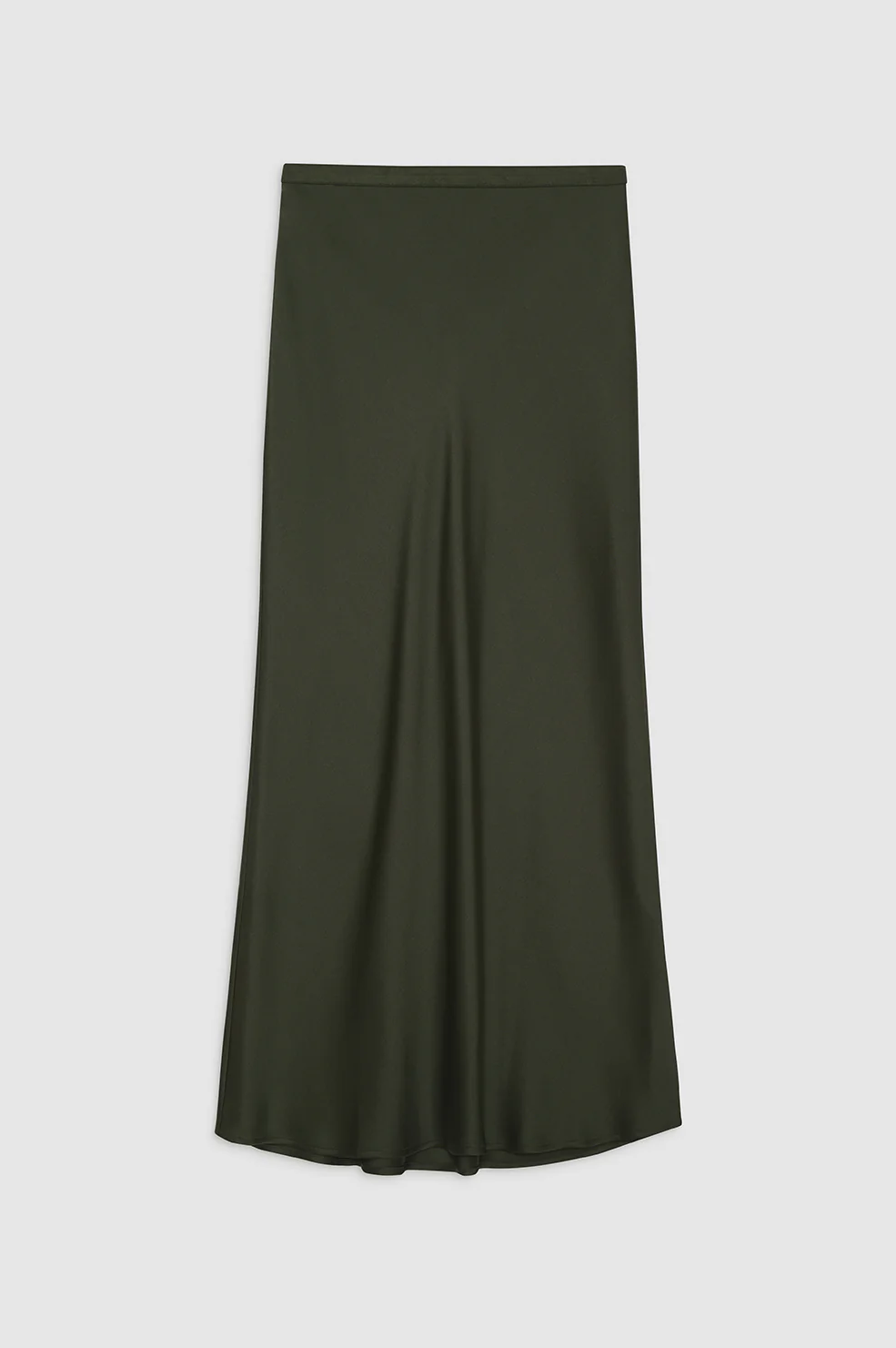 Bar Silk Skirt - Dark Olive