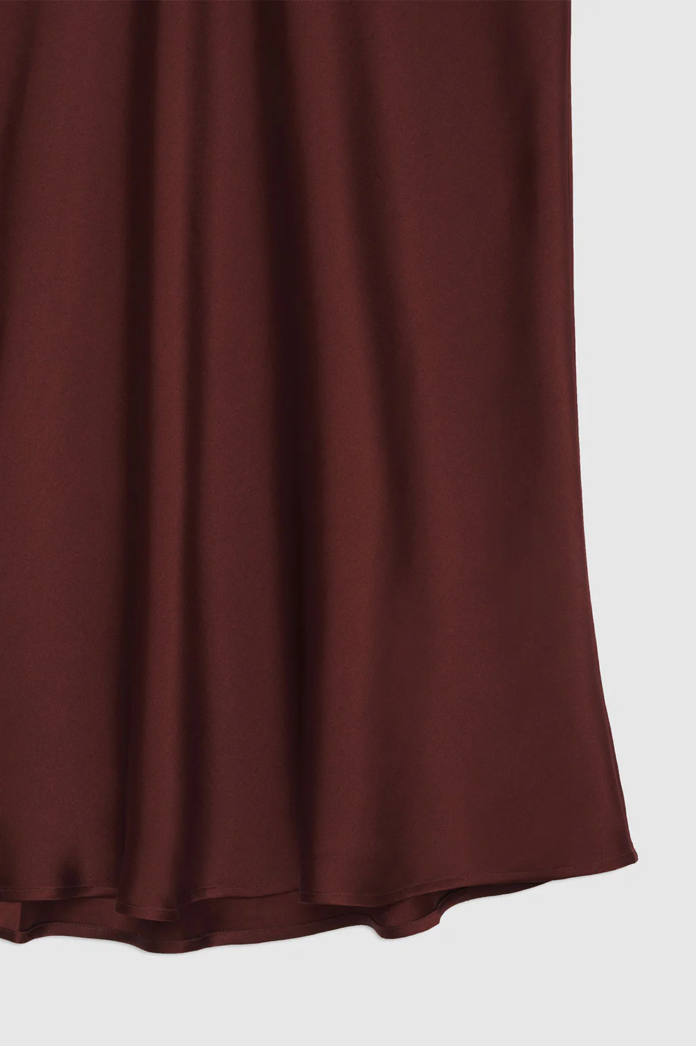 Bar Silk Skirt - Dark Cherry