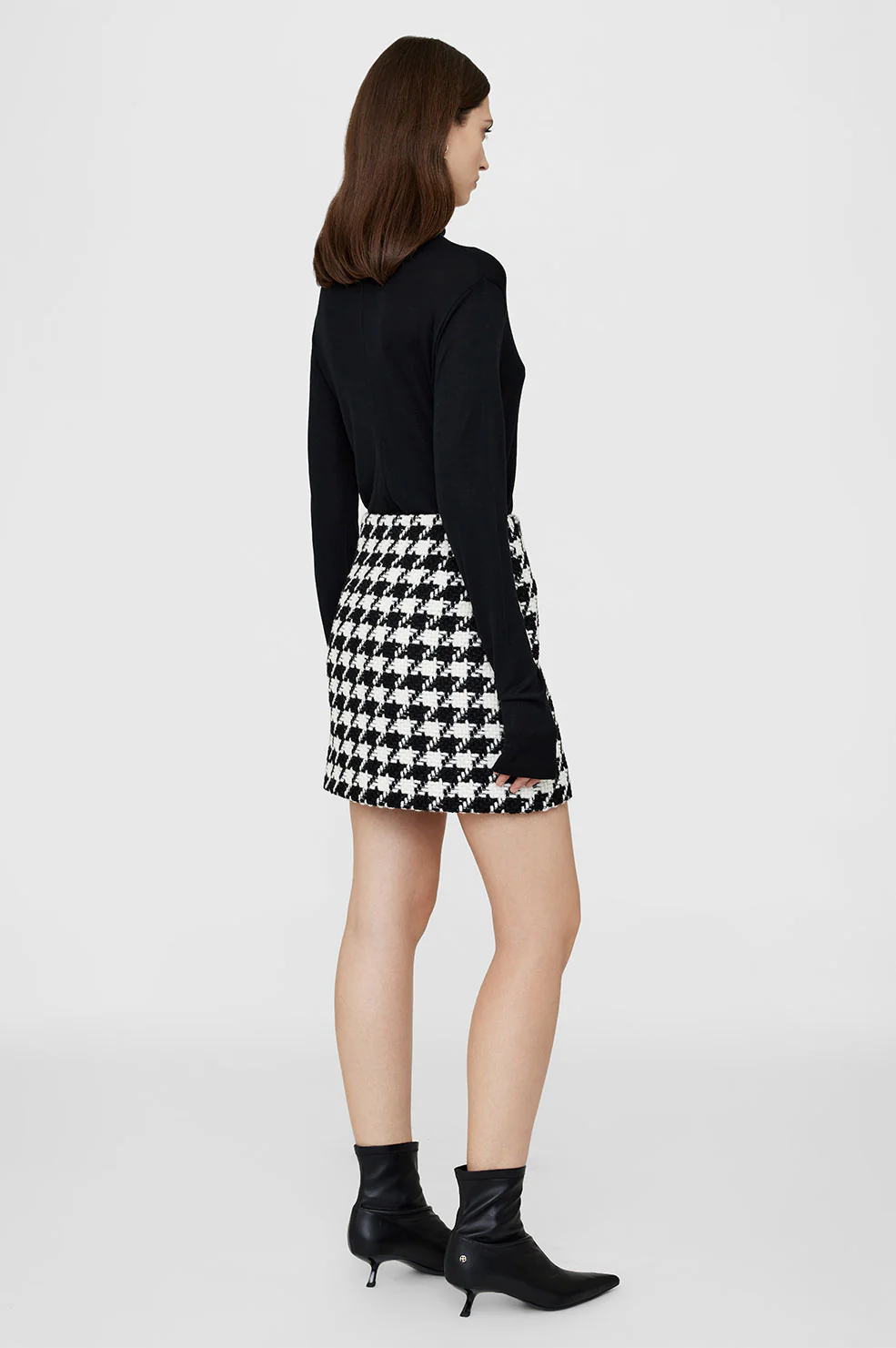 2948-ada-skirt-black-and-white-houndstooth-2.webp Ada Skirt - Black And White Houndstooth