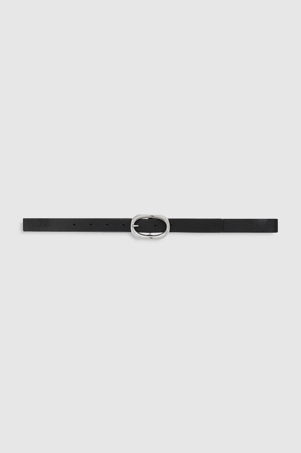 Small Signature Link Belt - Black Pebbled