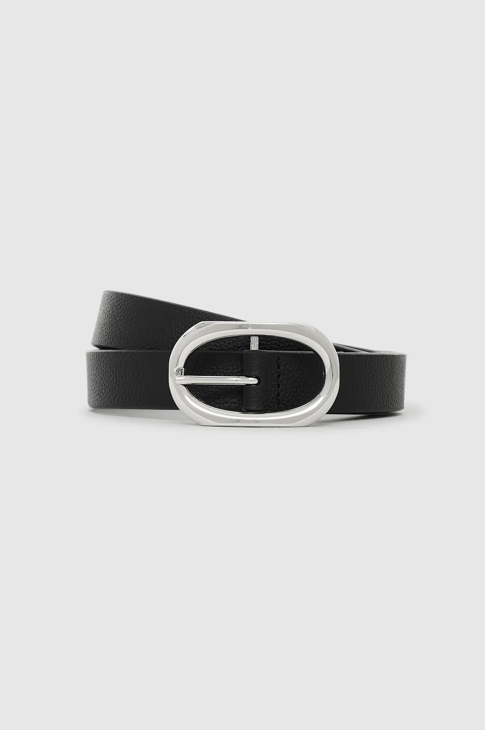 Small Signature Link Belt - Black Pebbled