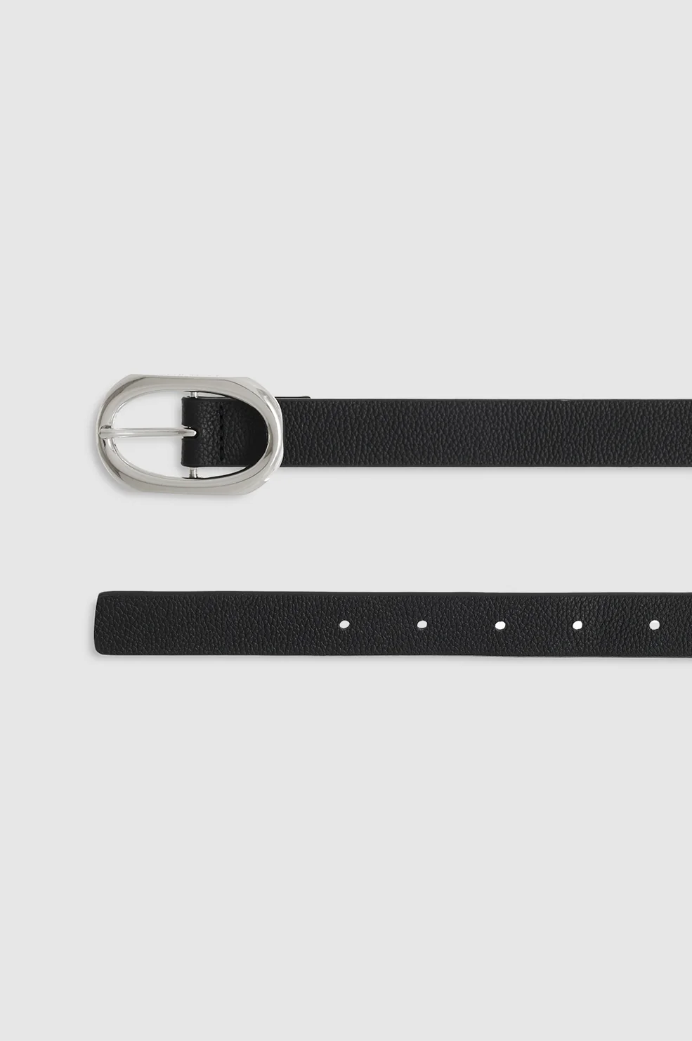 Small Signature Link Belt - Black Pebbled