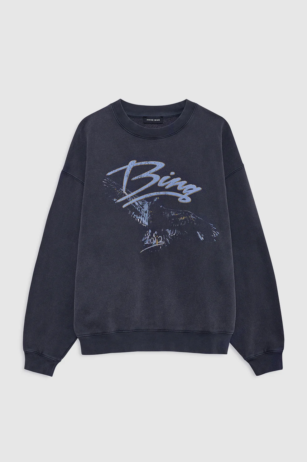 Spencer Sweatshirt Eagle - Washed Black