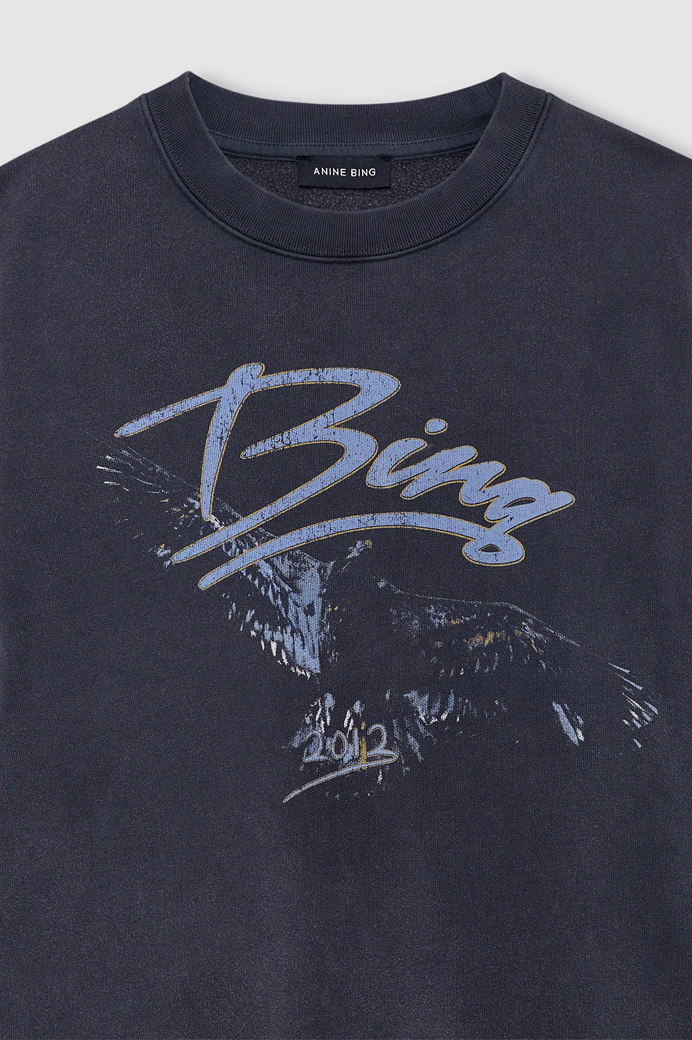 Spencer Sweatshirt Eagle - Washed Black