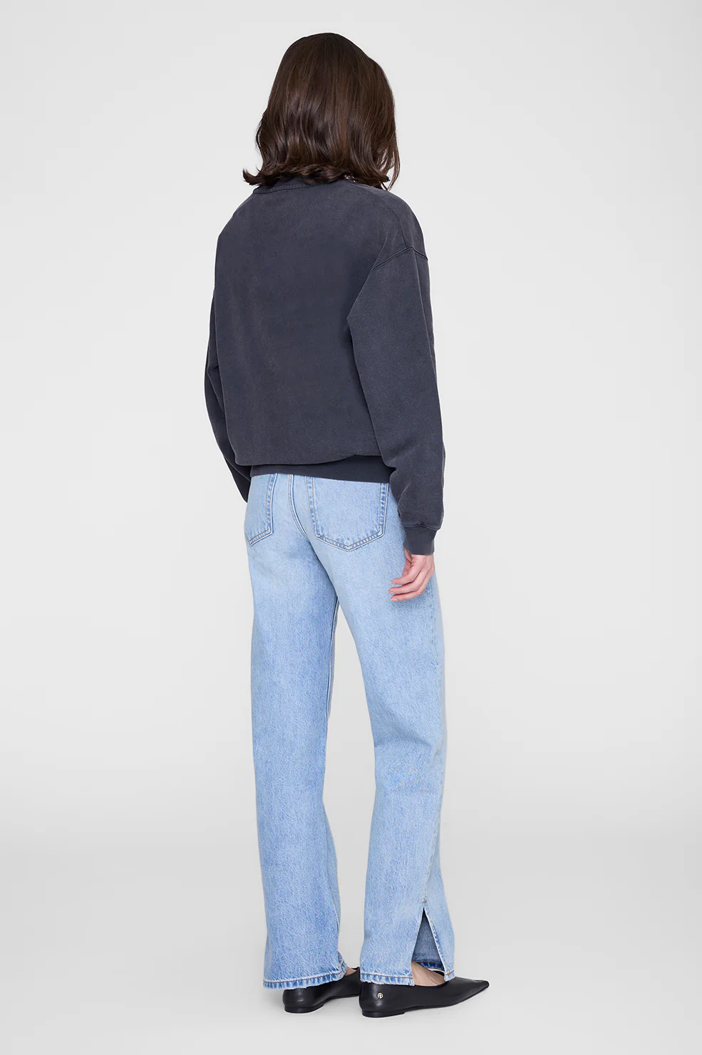 Spencer Sweatshirt Eagle - Washed Black