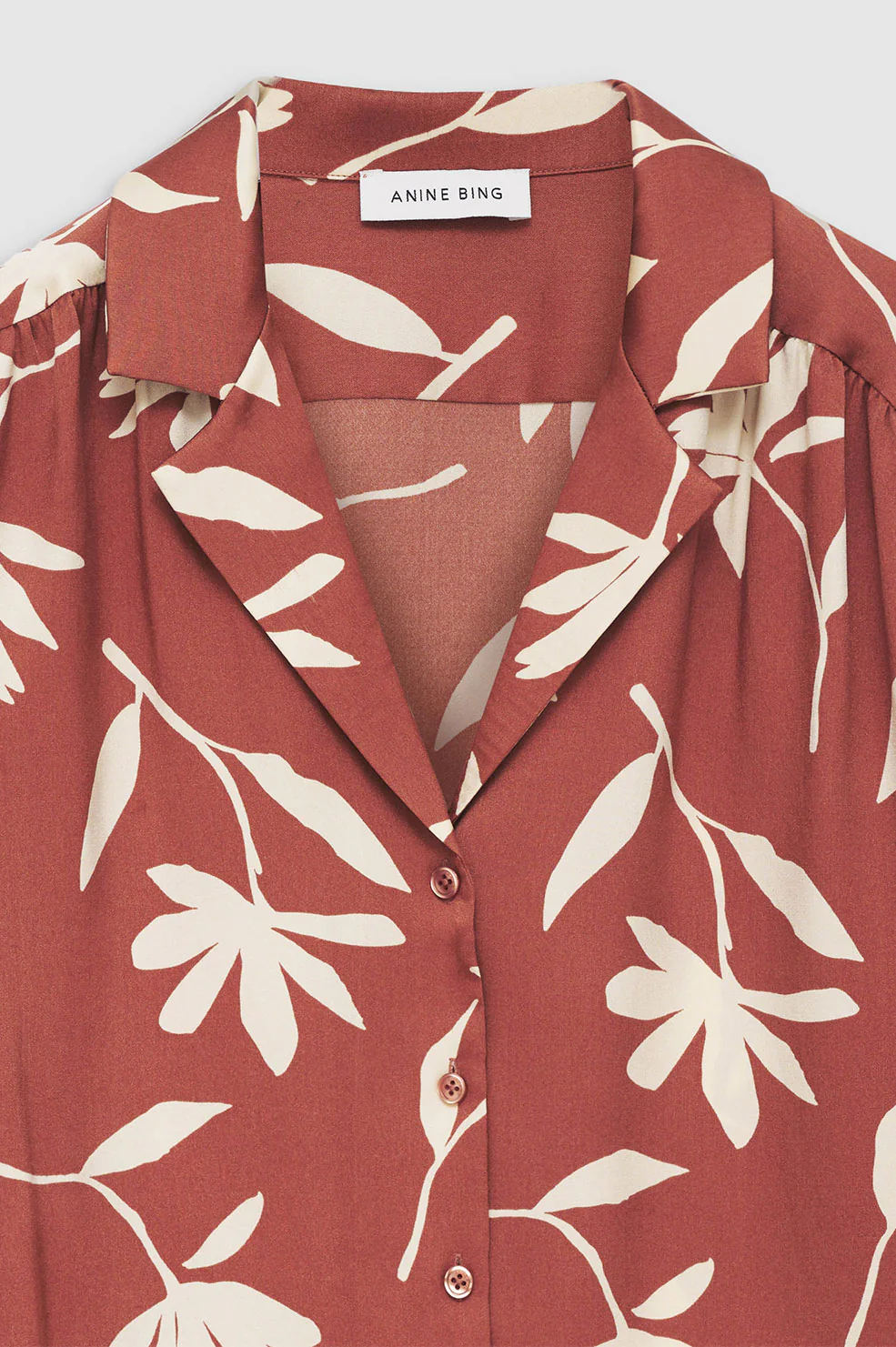 Row Shirt - Terracotta Daisy Print