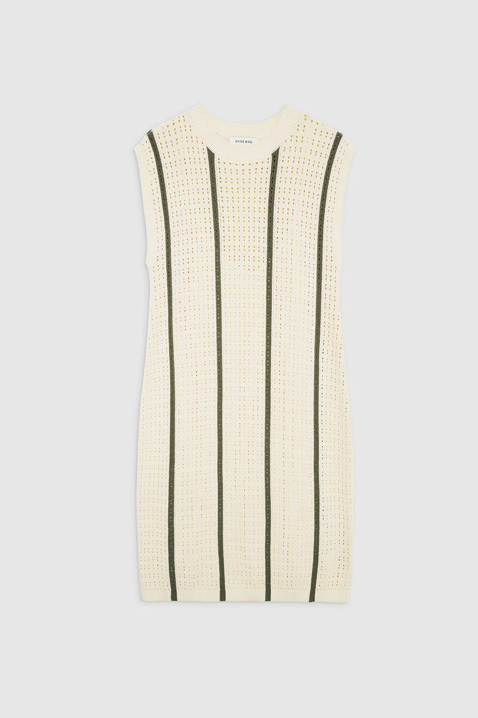 3352-lanie-dress-ivory-and-army-green-stripe-3.webp Lanie Dress - Ivory And Army Green Stripe