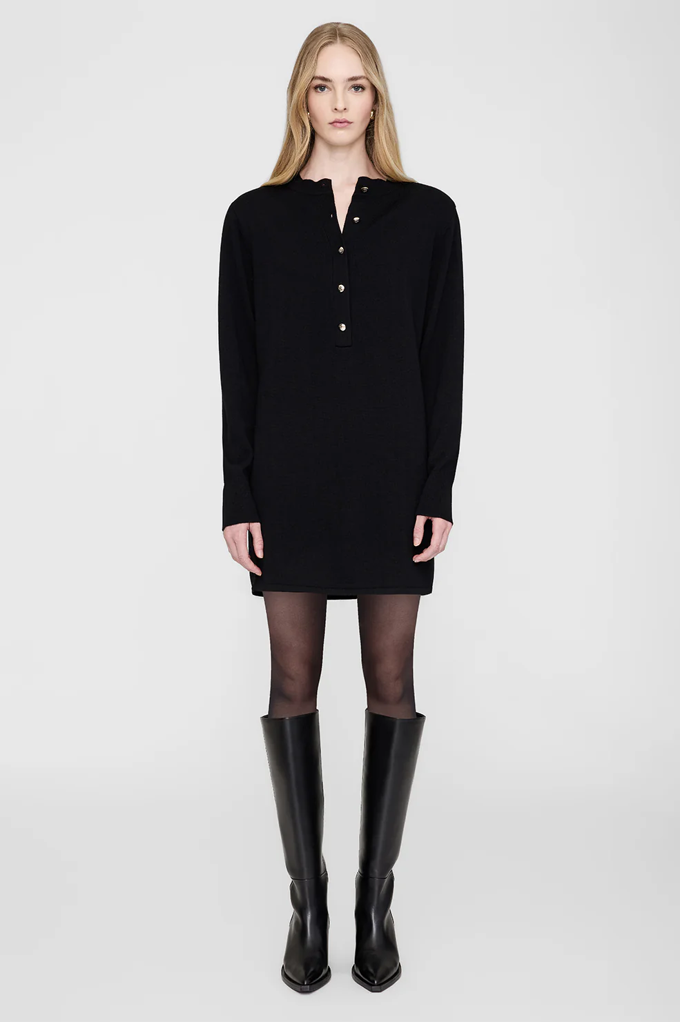 3407-ghita-dress-black-cashmere-blend-1.webp Ghita Dress - Black Cashmere Blend