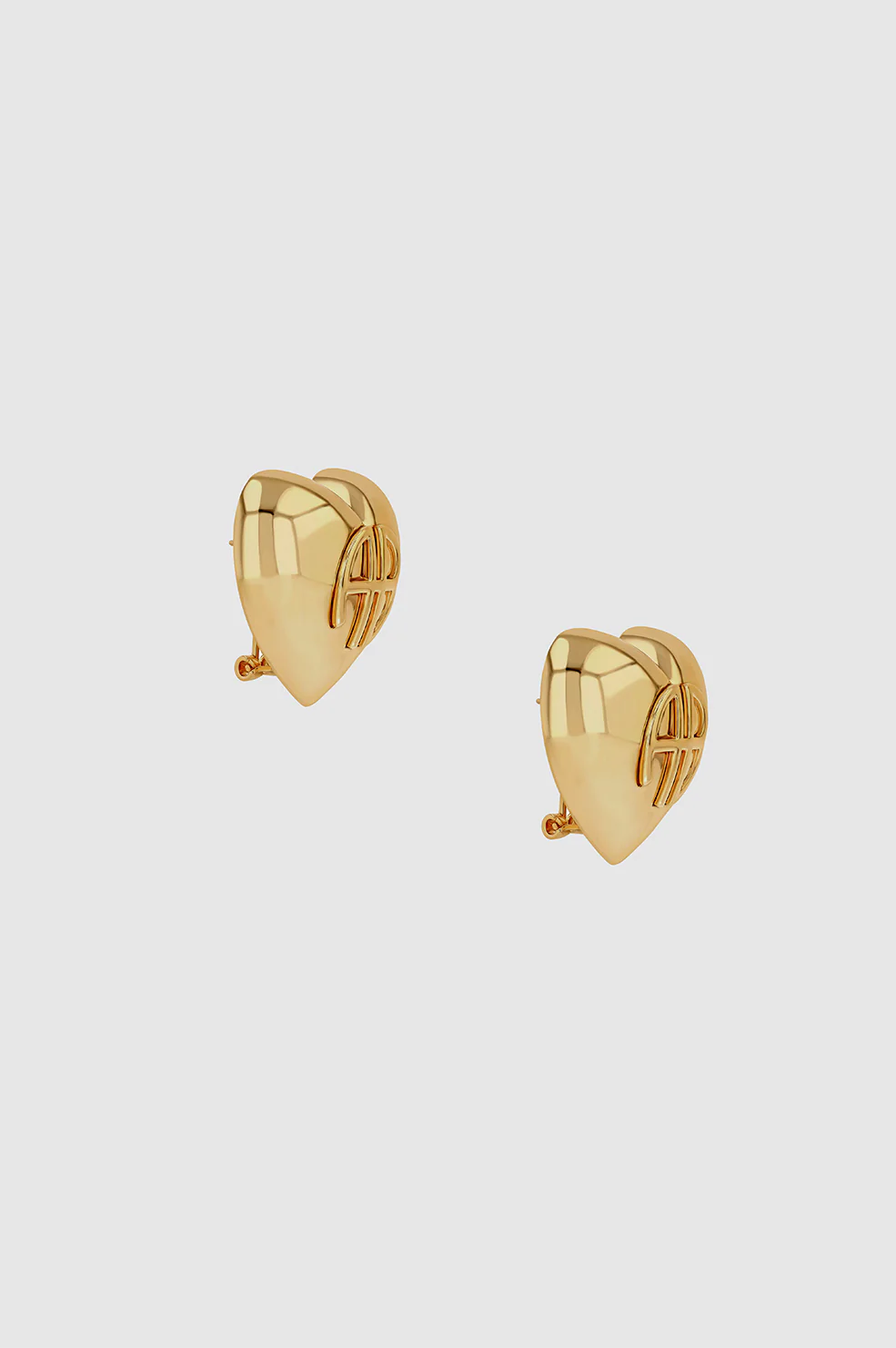 Chunky Heart Earrings - Gold