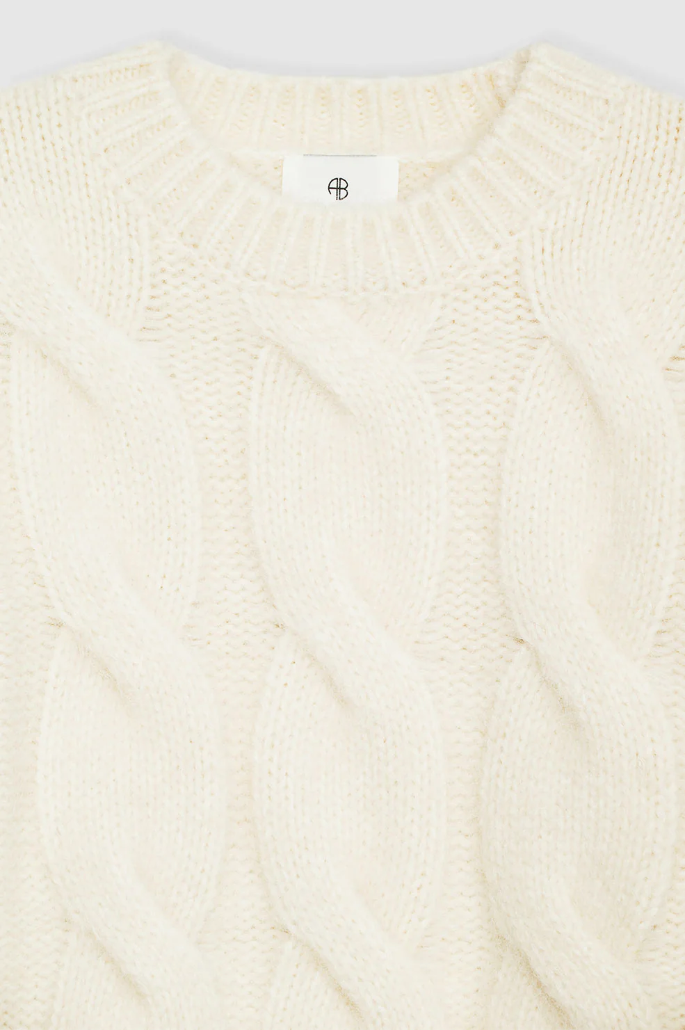 Brittany Sweater - Ivory Cable Stitch