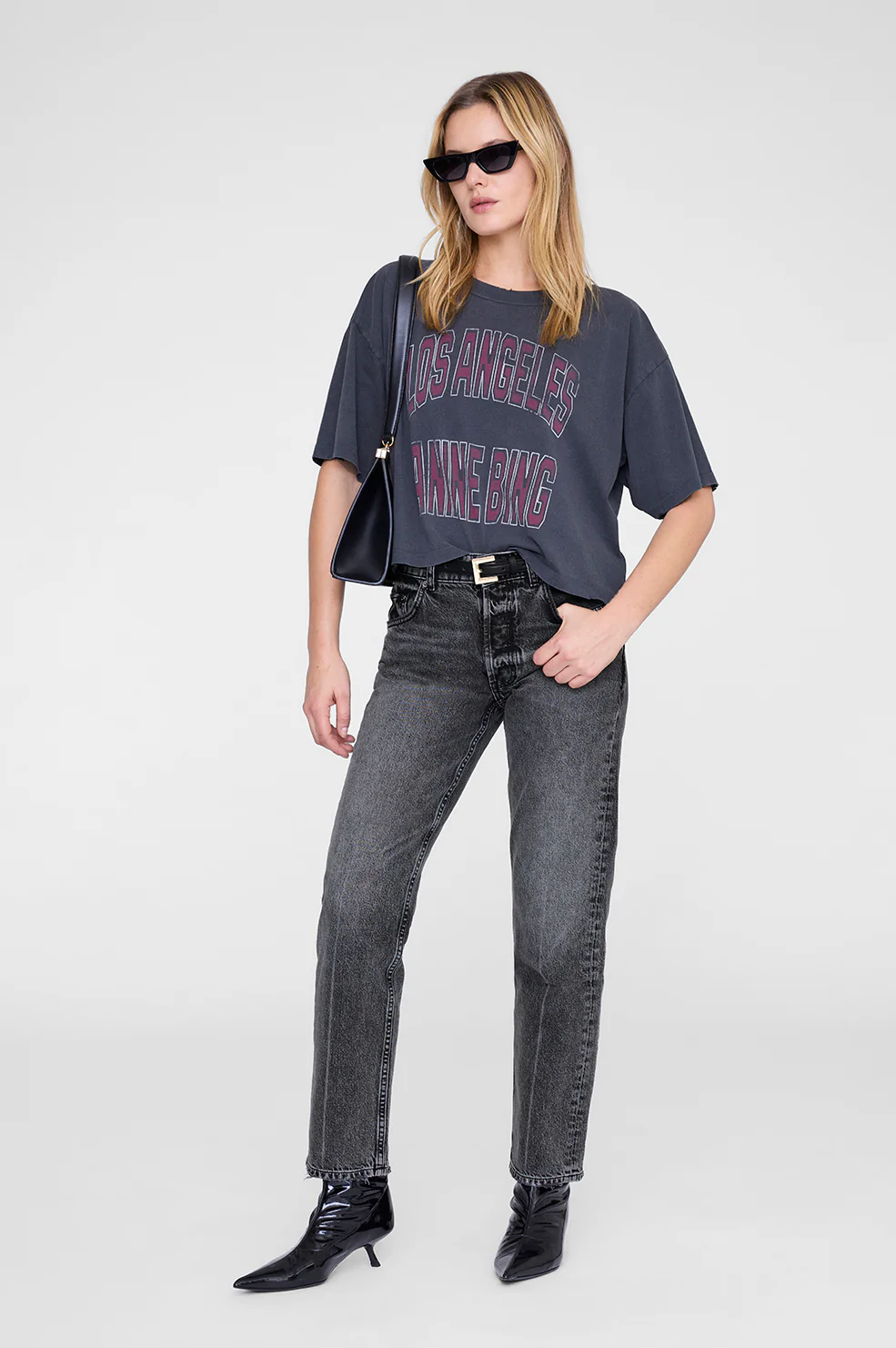 Johnny Cropped Tee - Washed Black