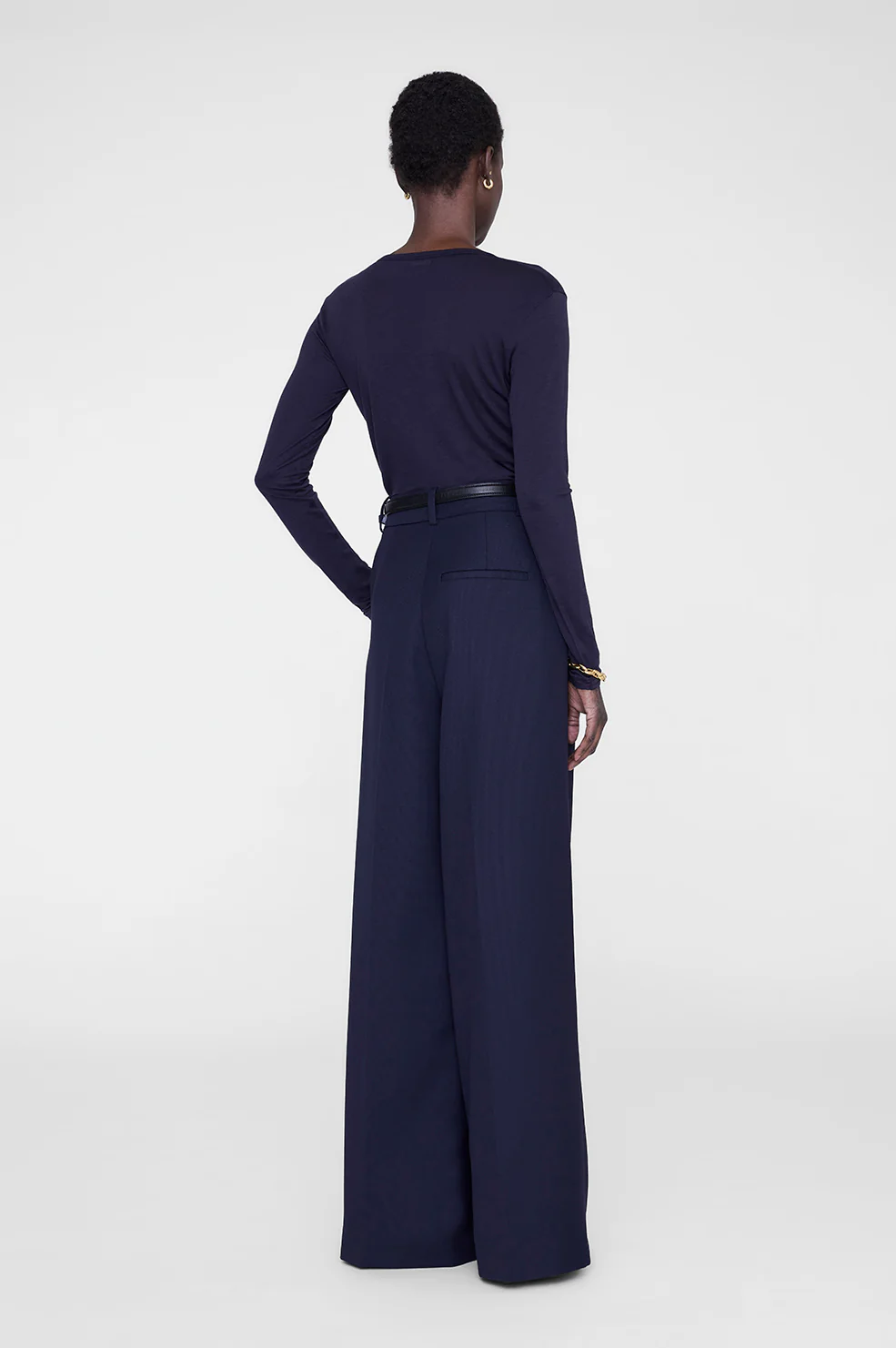 Sylvie Long Sleeve Tee - Midnight Blue