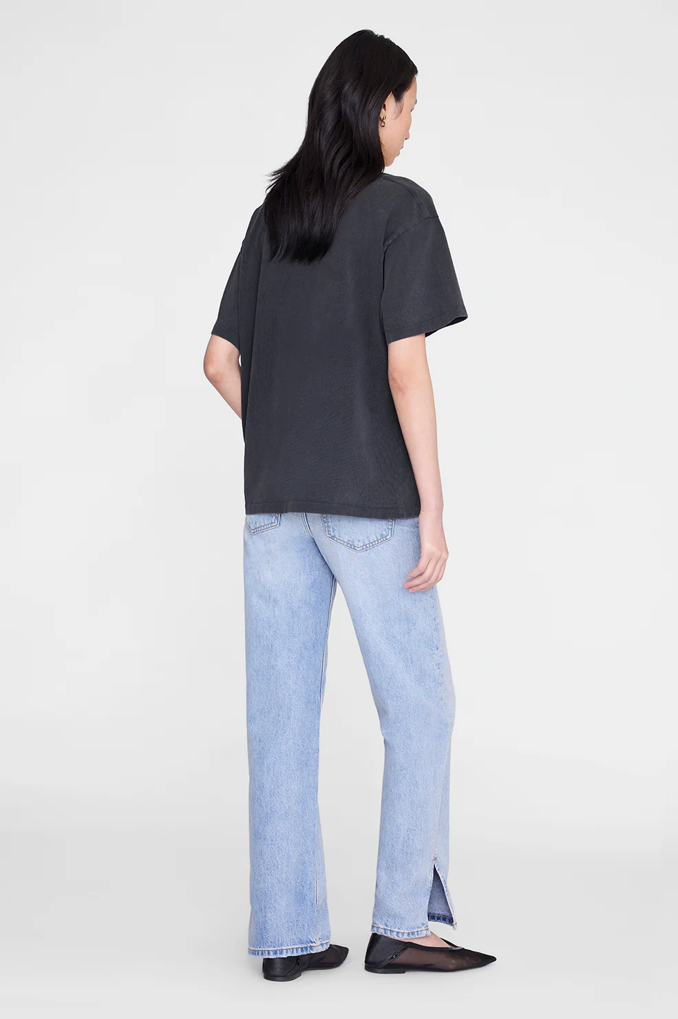 Cade Tee Melrose Stencil - Washed Black