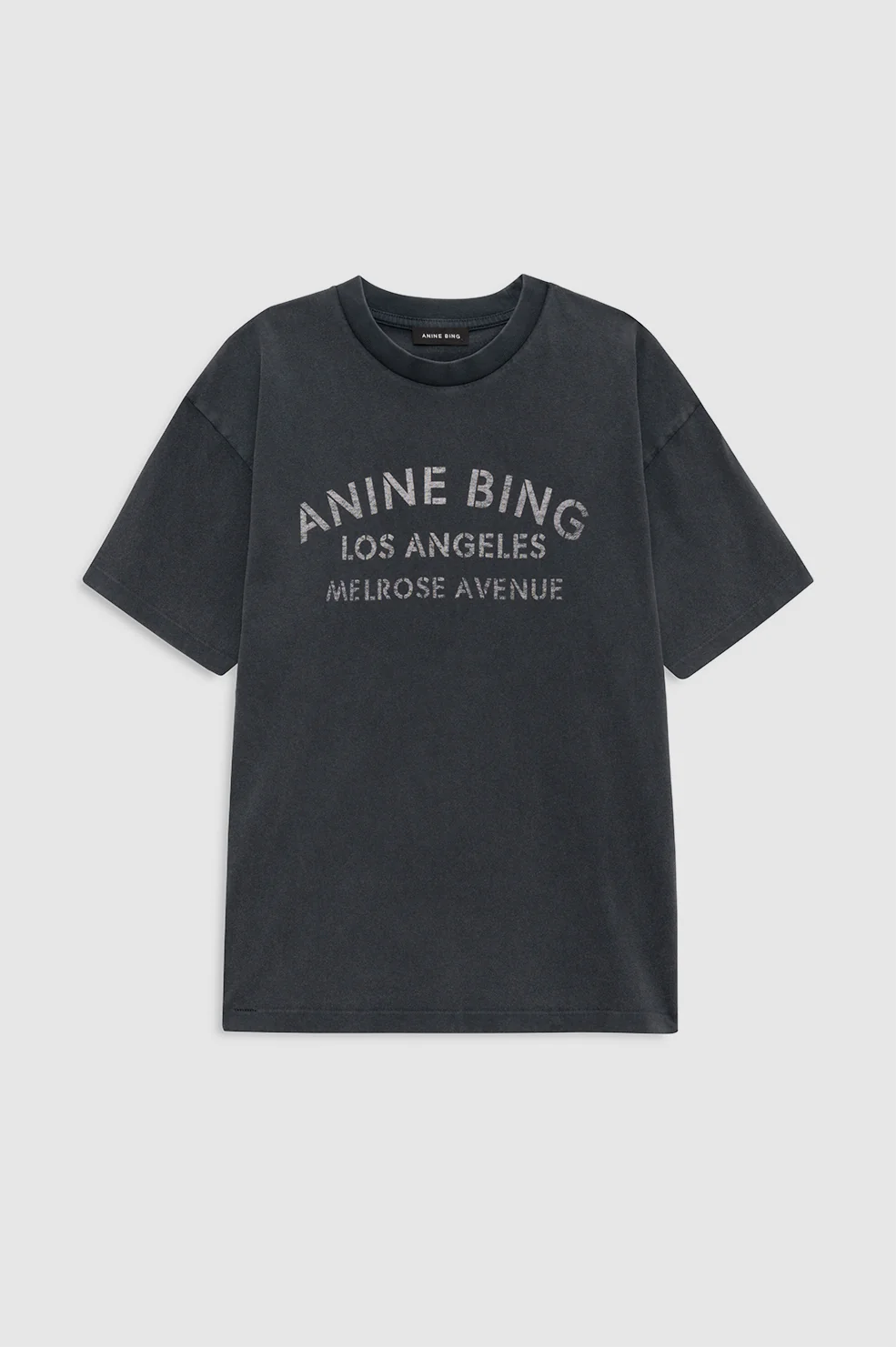 Cade Tee Melrose Stencil - Washed Black