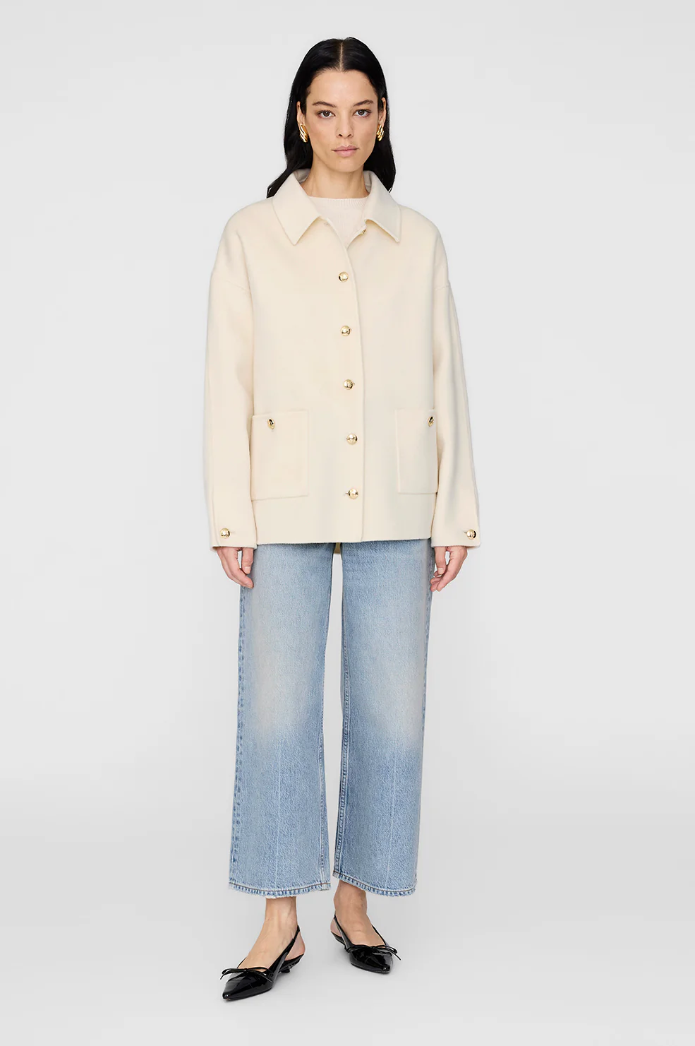 Luca Jacket - Ivory Cashmere Blend