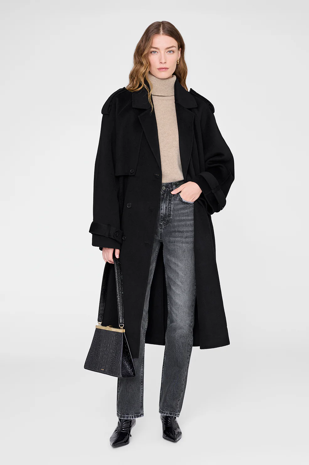 Jackson Turtleneck Sweater - Stone Melange