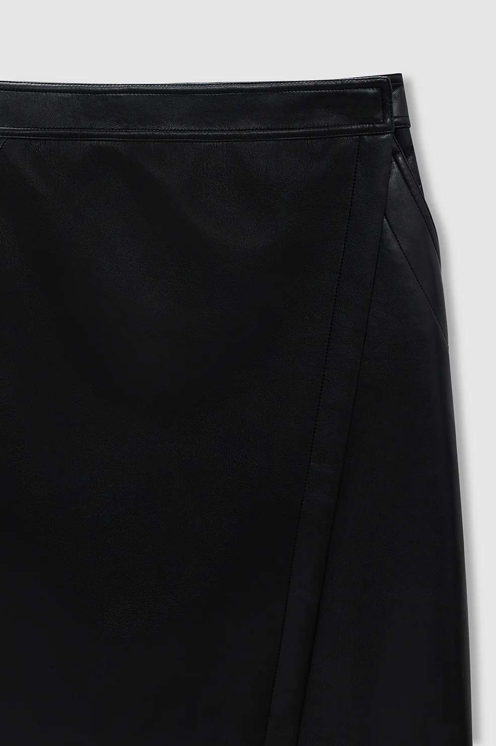 Alanis Skirt - Black Recycled Leather