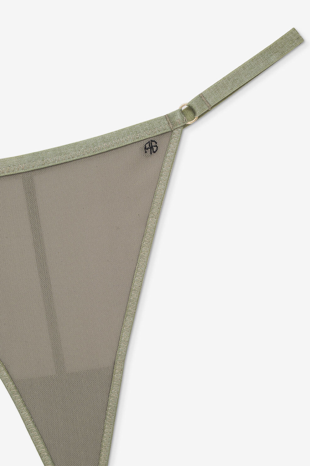 Pearl Thong - Green Khaki