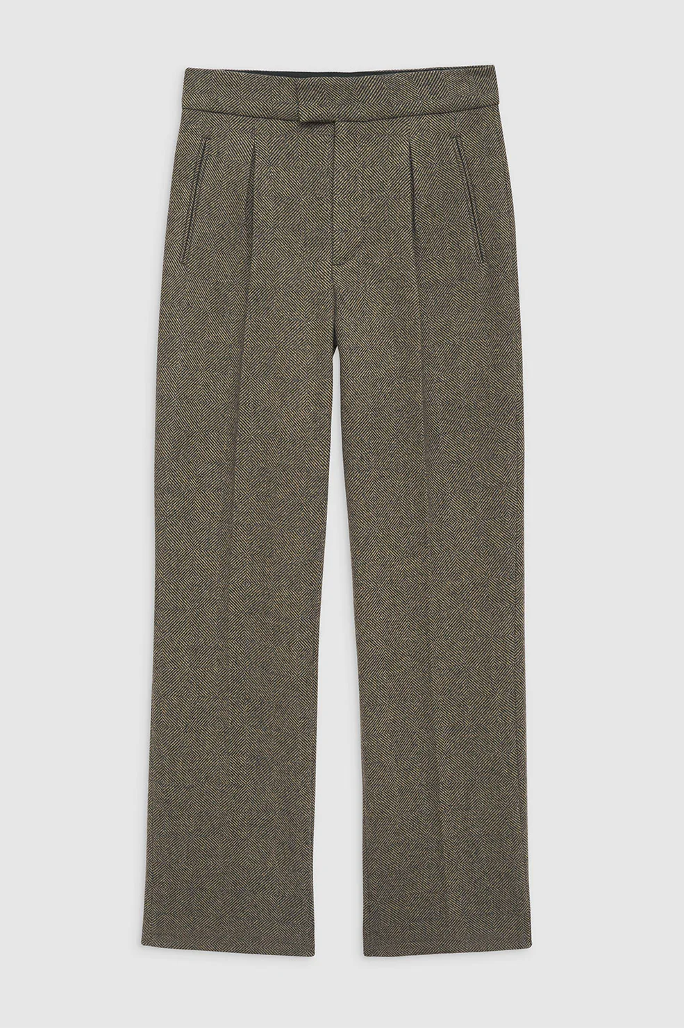 Brice Trouser - Black And Tan Herringbone