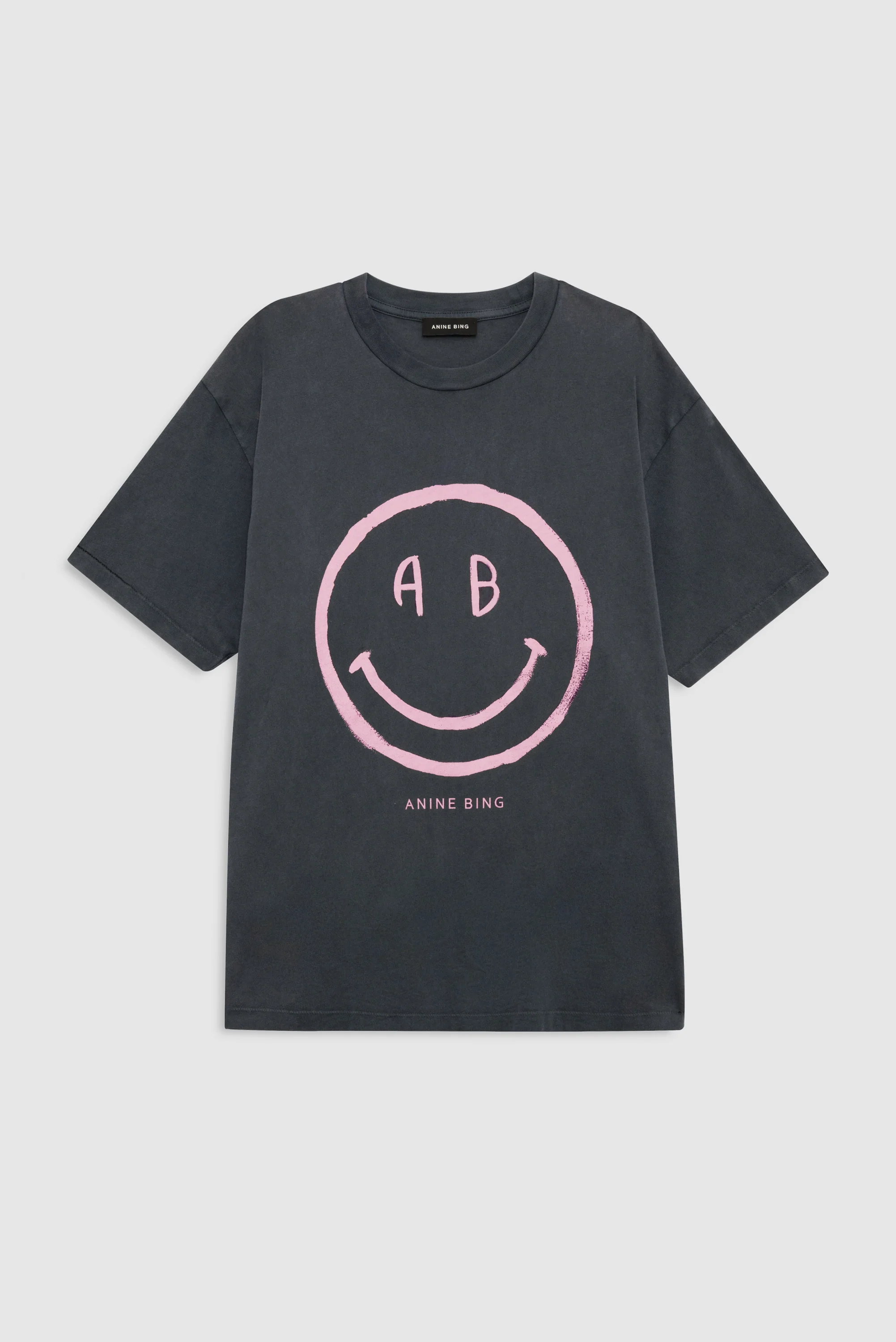 Cade Tee Smiley - Washed Grey