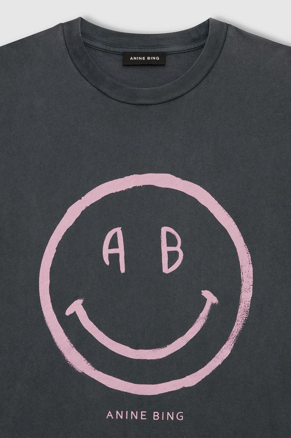 Cade Tee Smiley - Washed Grey