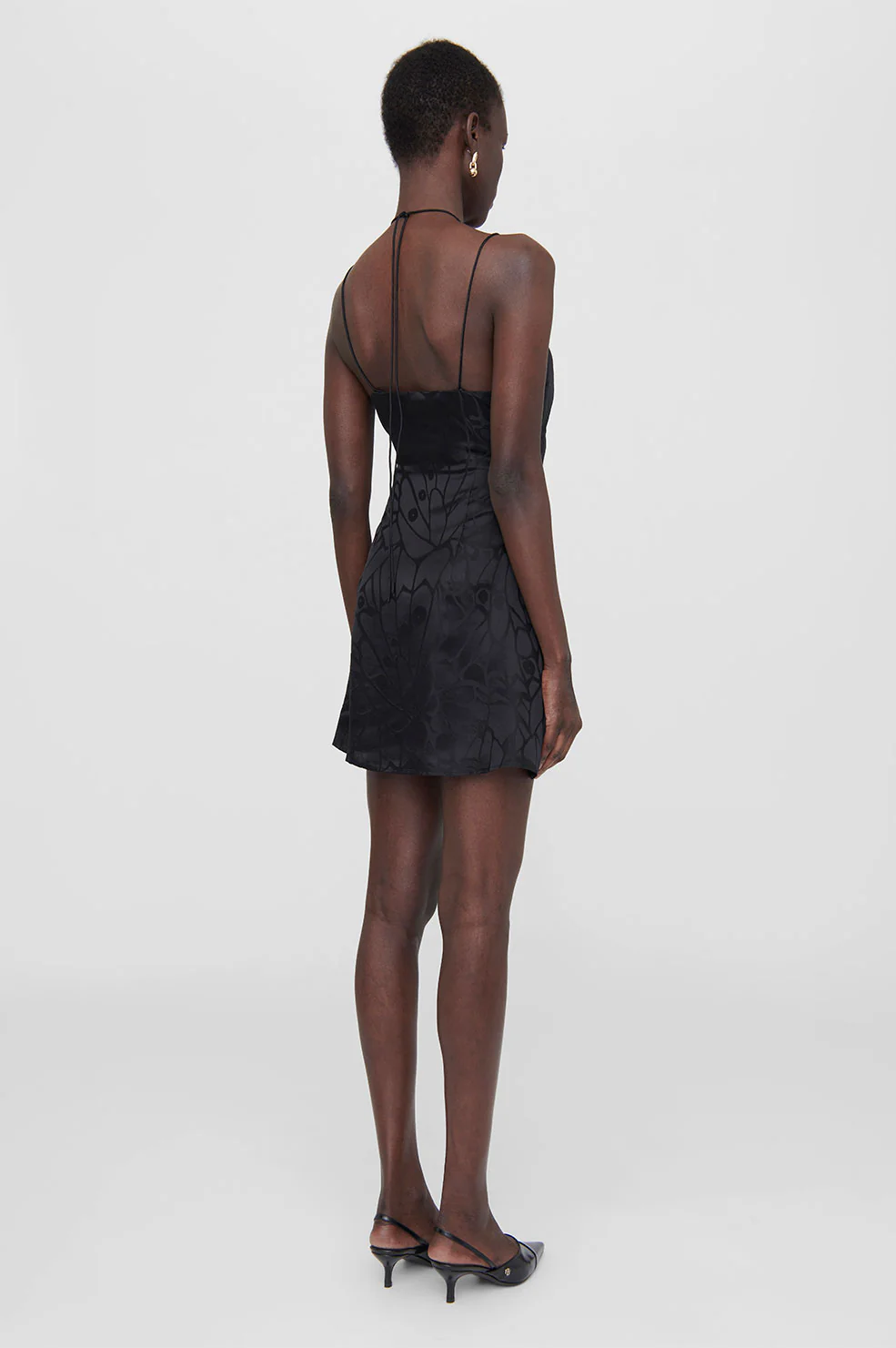 Papillon Dress - Black Butterfly Jacquard
