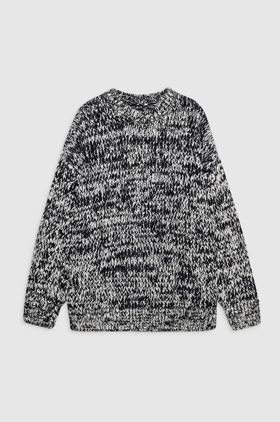 Sydney Crew Sweater - Black and White