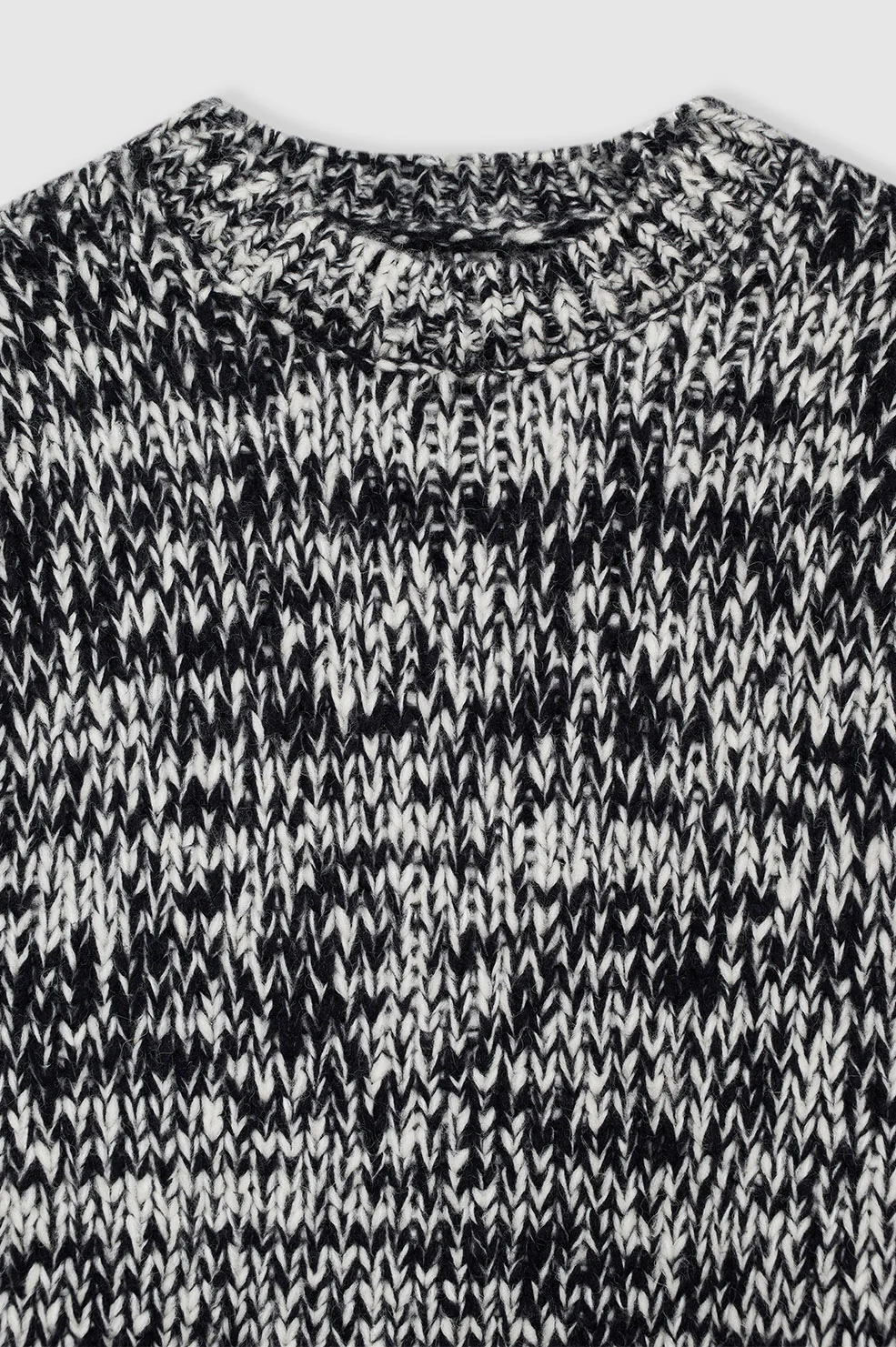 Sydney Crew Sweater - Black and White