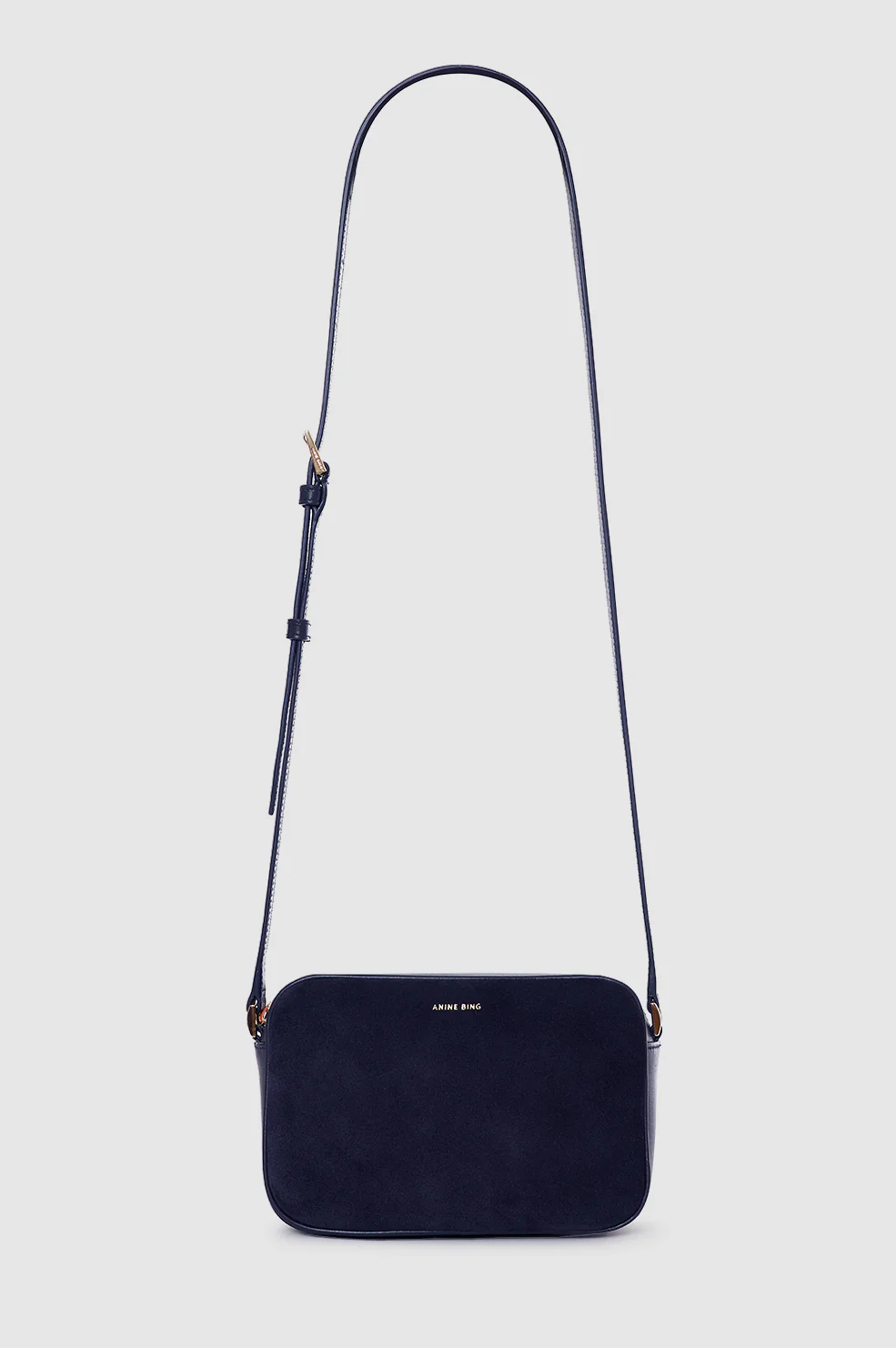 Elly Camera Bag - Navy Suede
