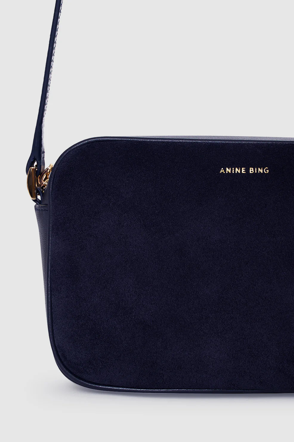 Elly Camera Bag - Navy Suede