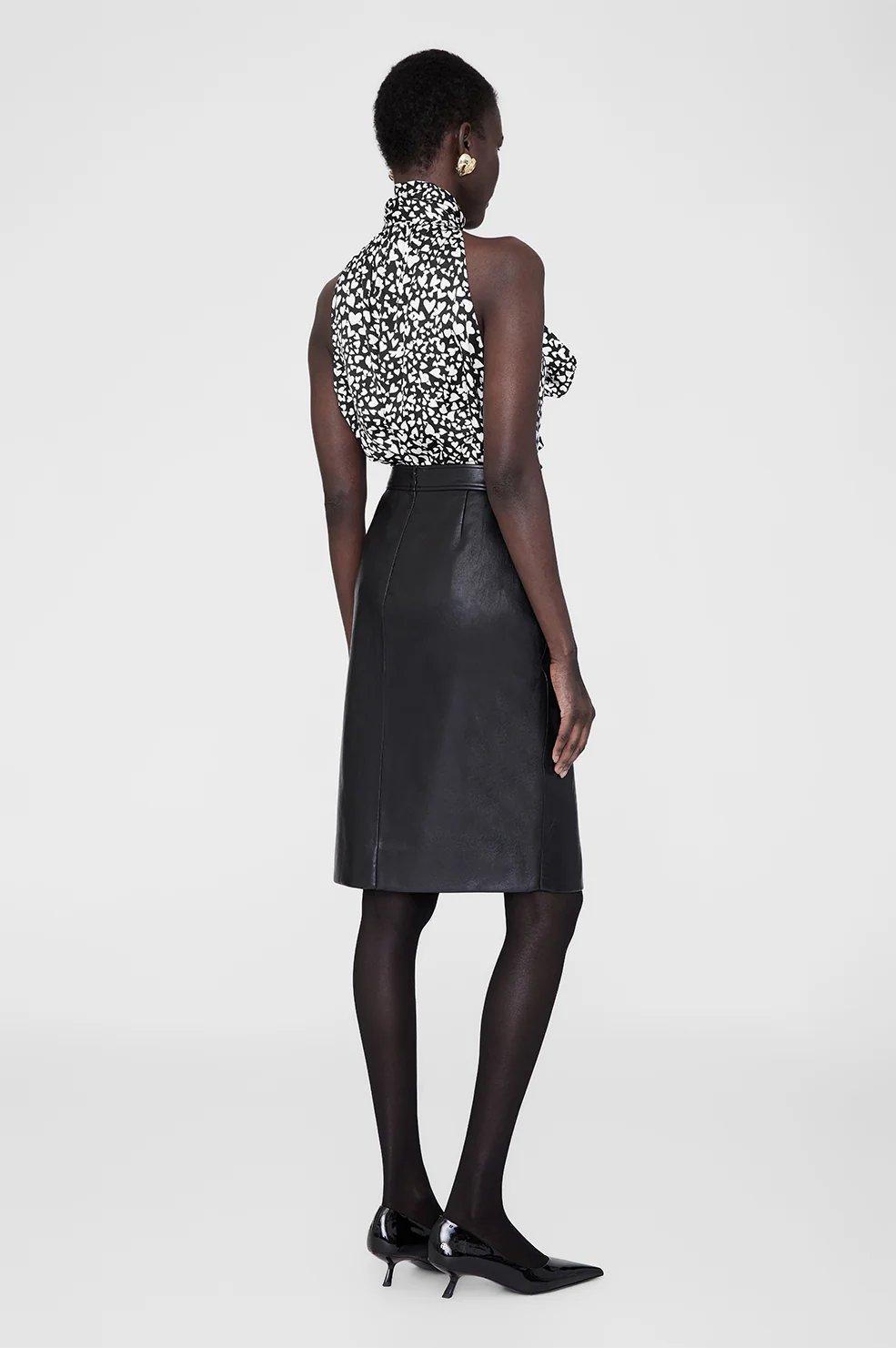 Brooke Top - Black And White Heart