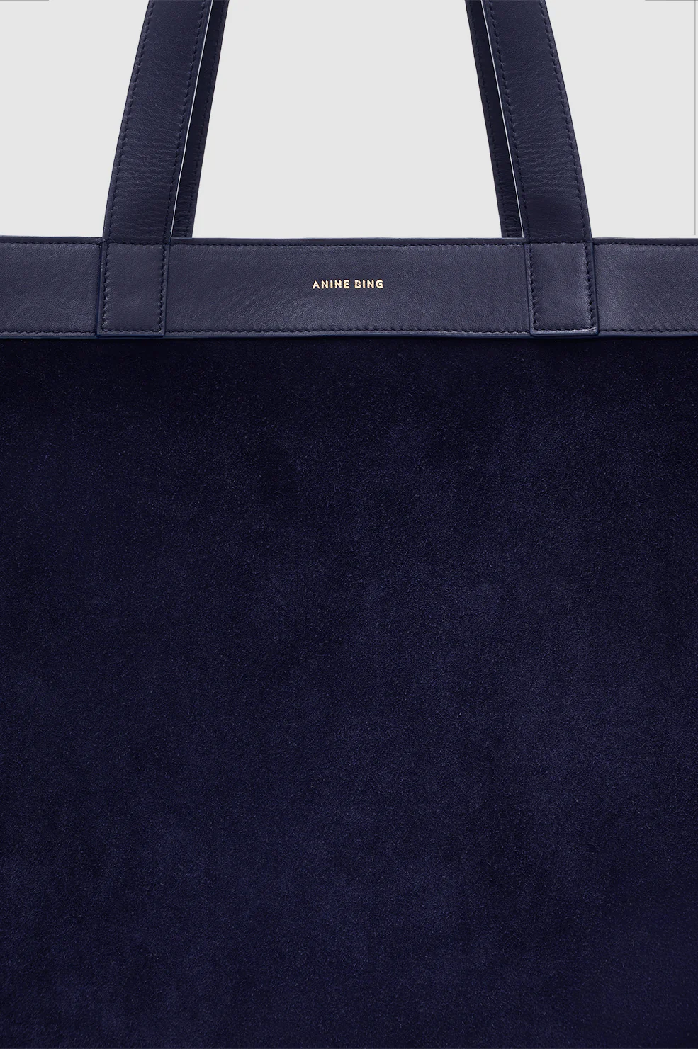 Medium Rio Tote - Navy Suede