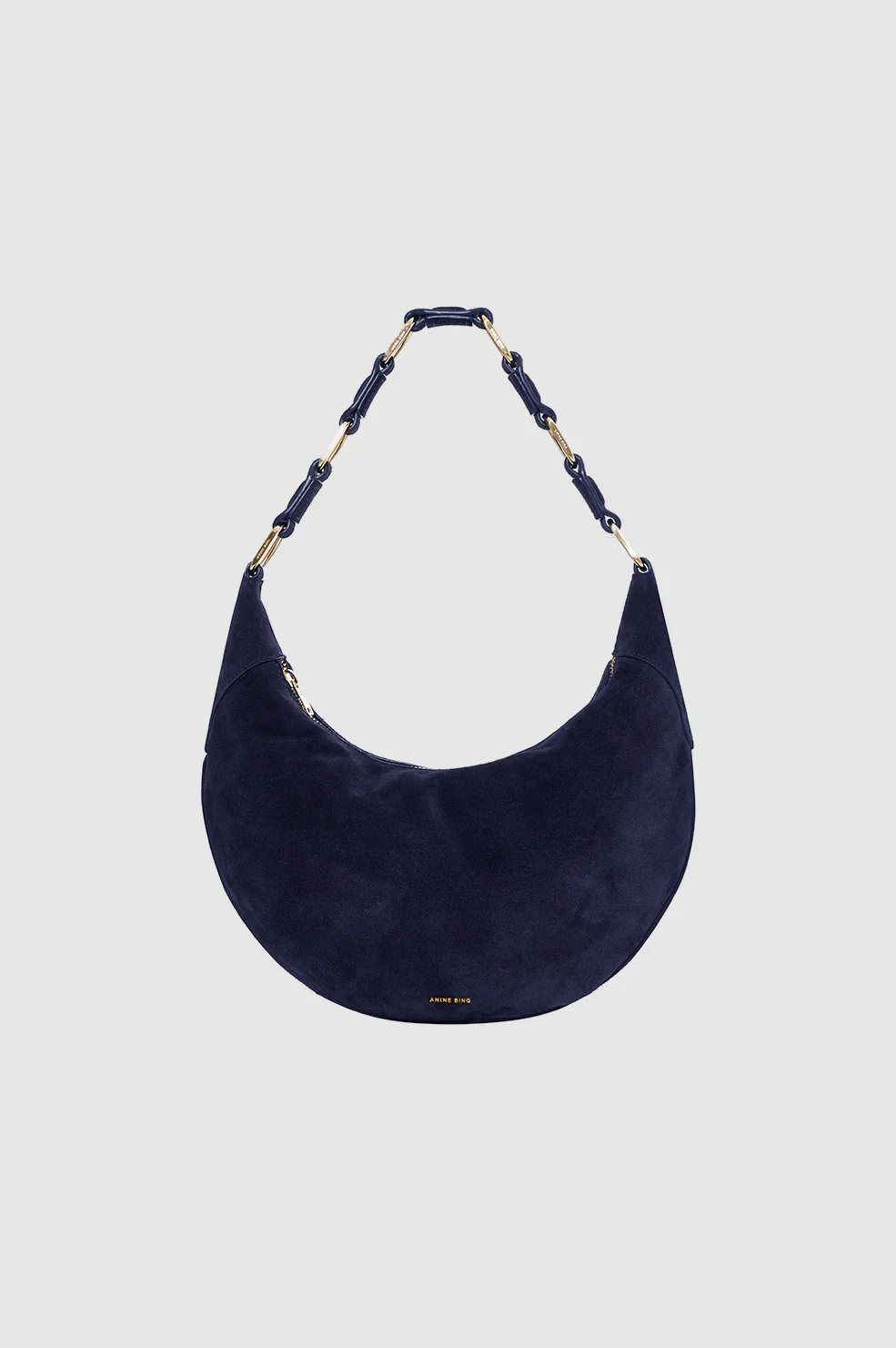 Kate Hobo Bag - Navy Suede