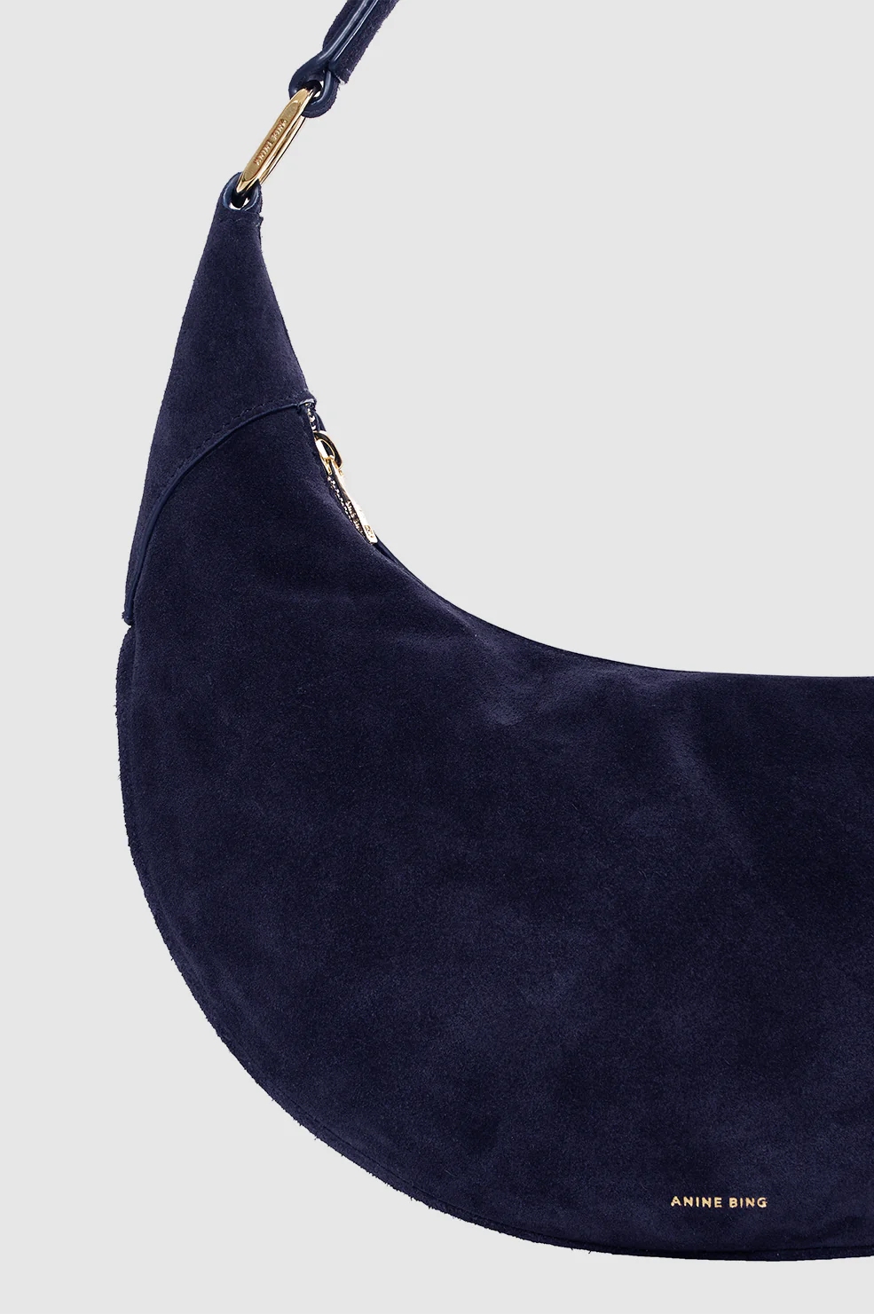 Kate Hobo Bag - Navy Suede