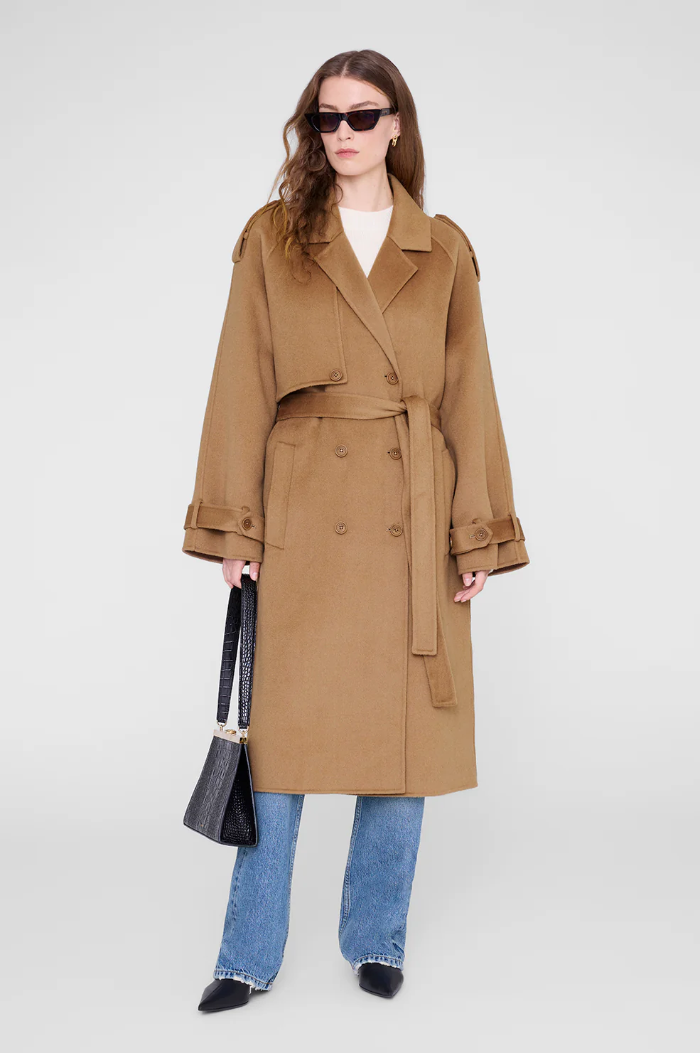 Rickie Maxi Trench - Camel Cashmere Blend