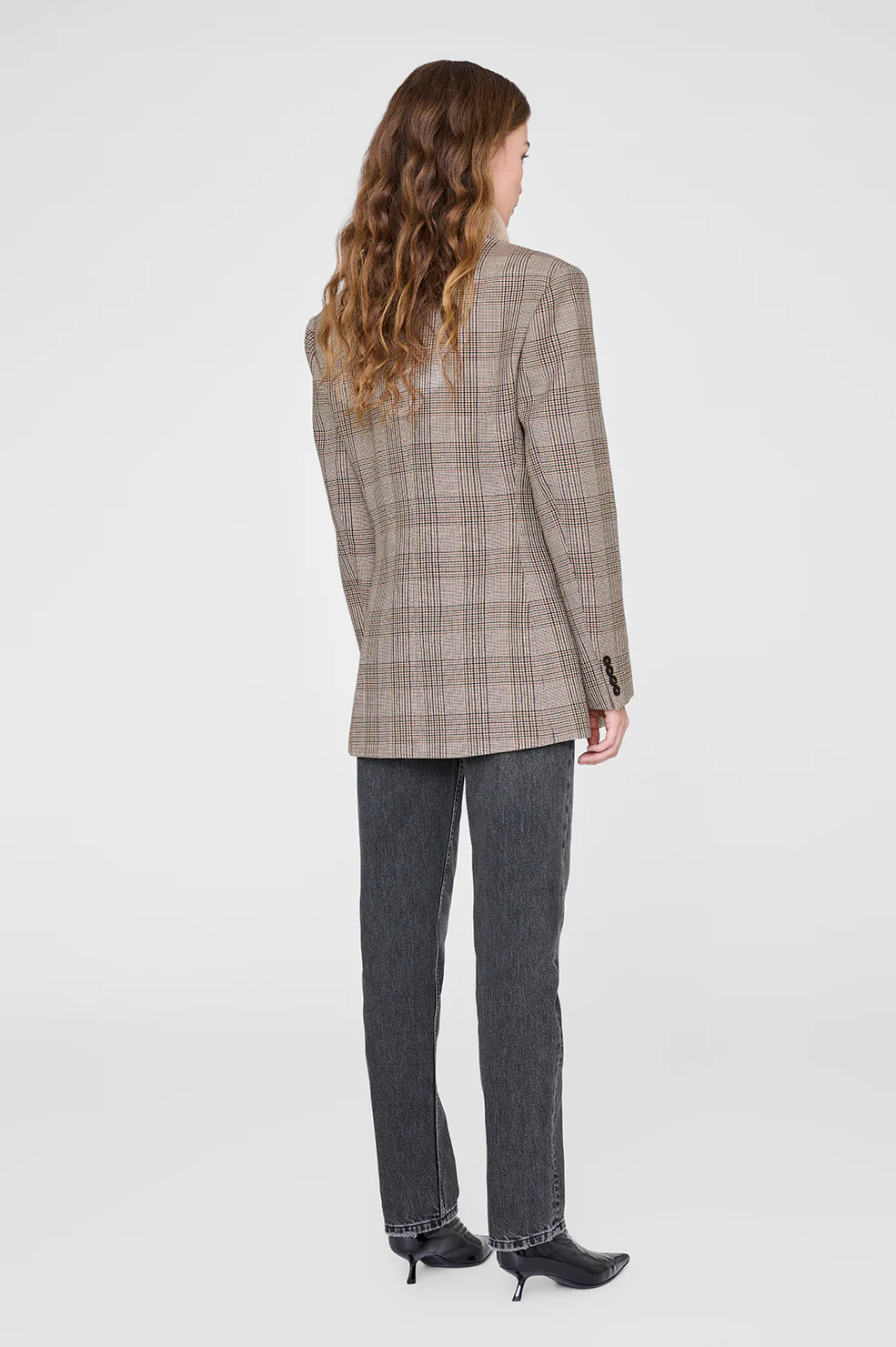 Aretha Blazer - Brown Plaid
