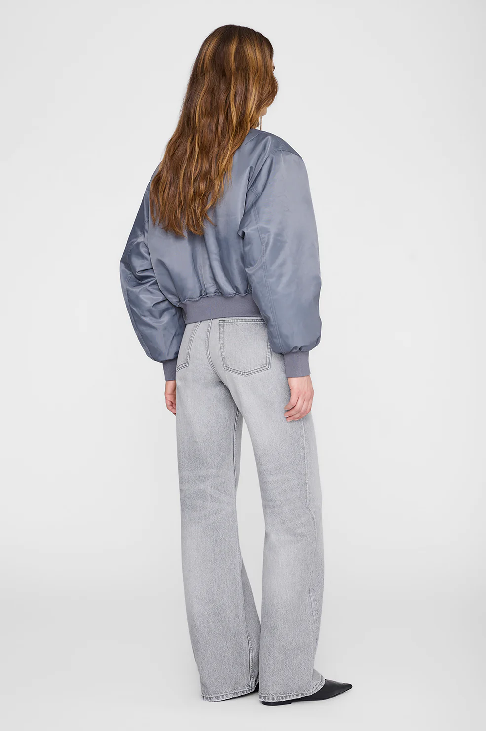 Cropped Leon Bomber - Dark Grey