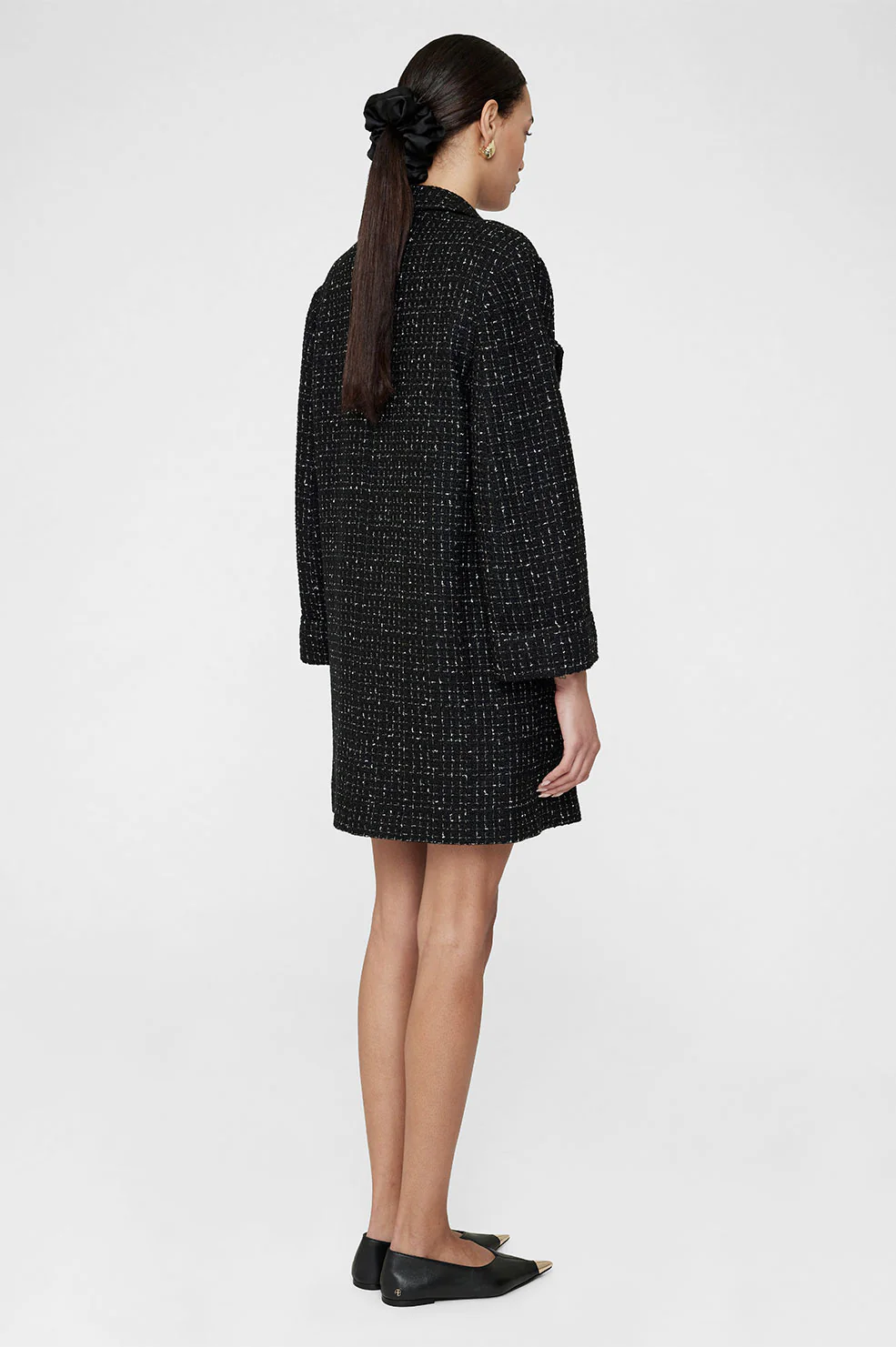 4279-katharine-dress-black-and-white-tweed-2.webp Katharine Dress - Black And White Tweed