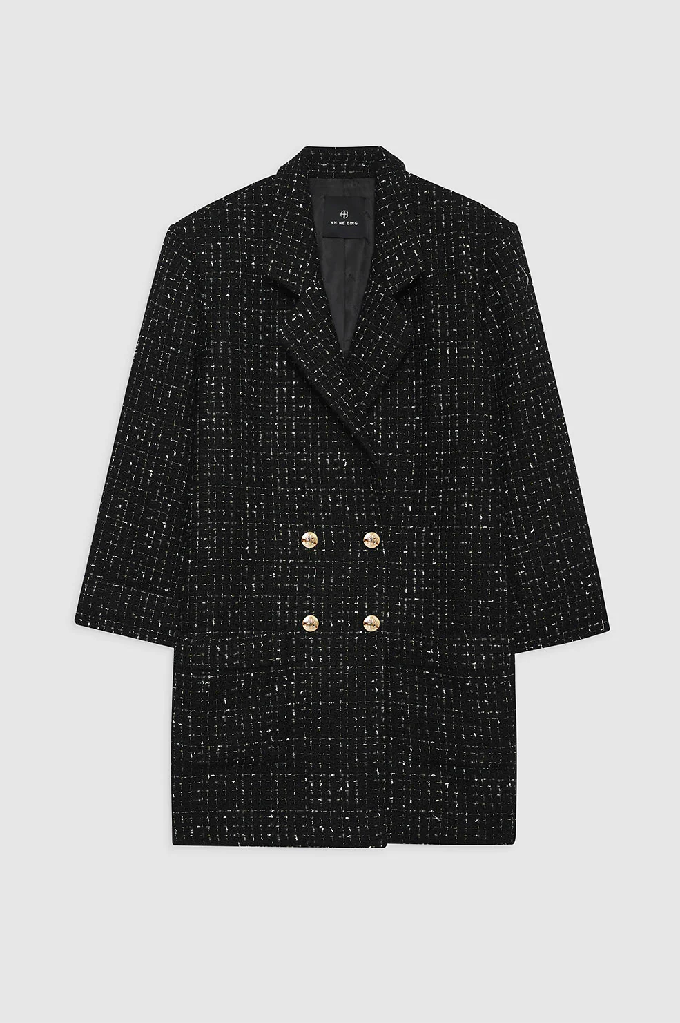 4279-katharine-dress-black-and-white-tweed-3.webp Katharine Dress - Black And White Tweed