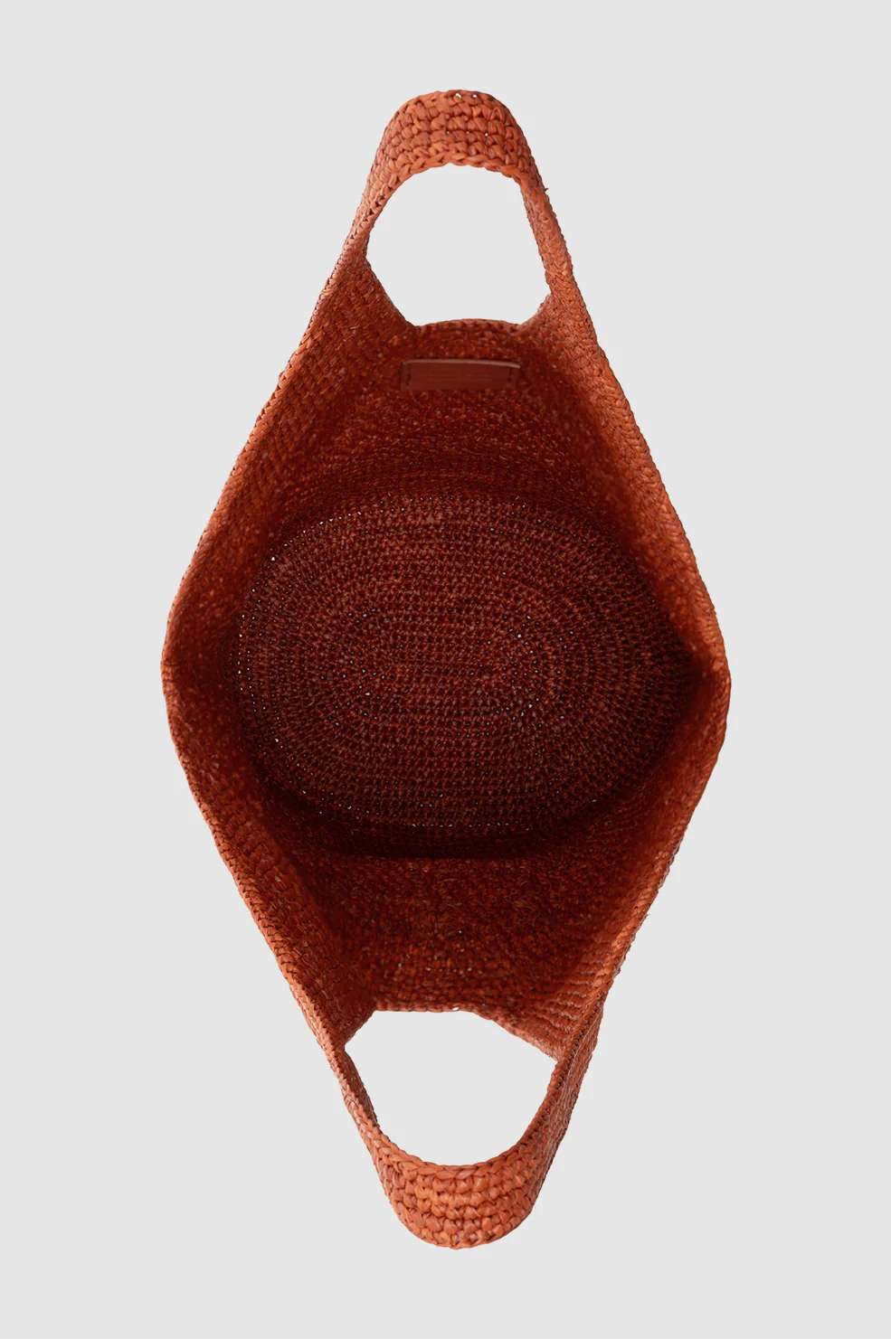 Leah Logo Hobo Raffia - Red Terracotta